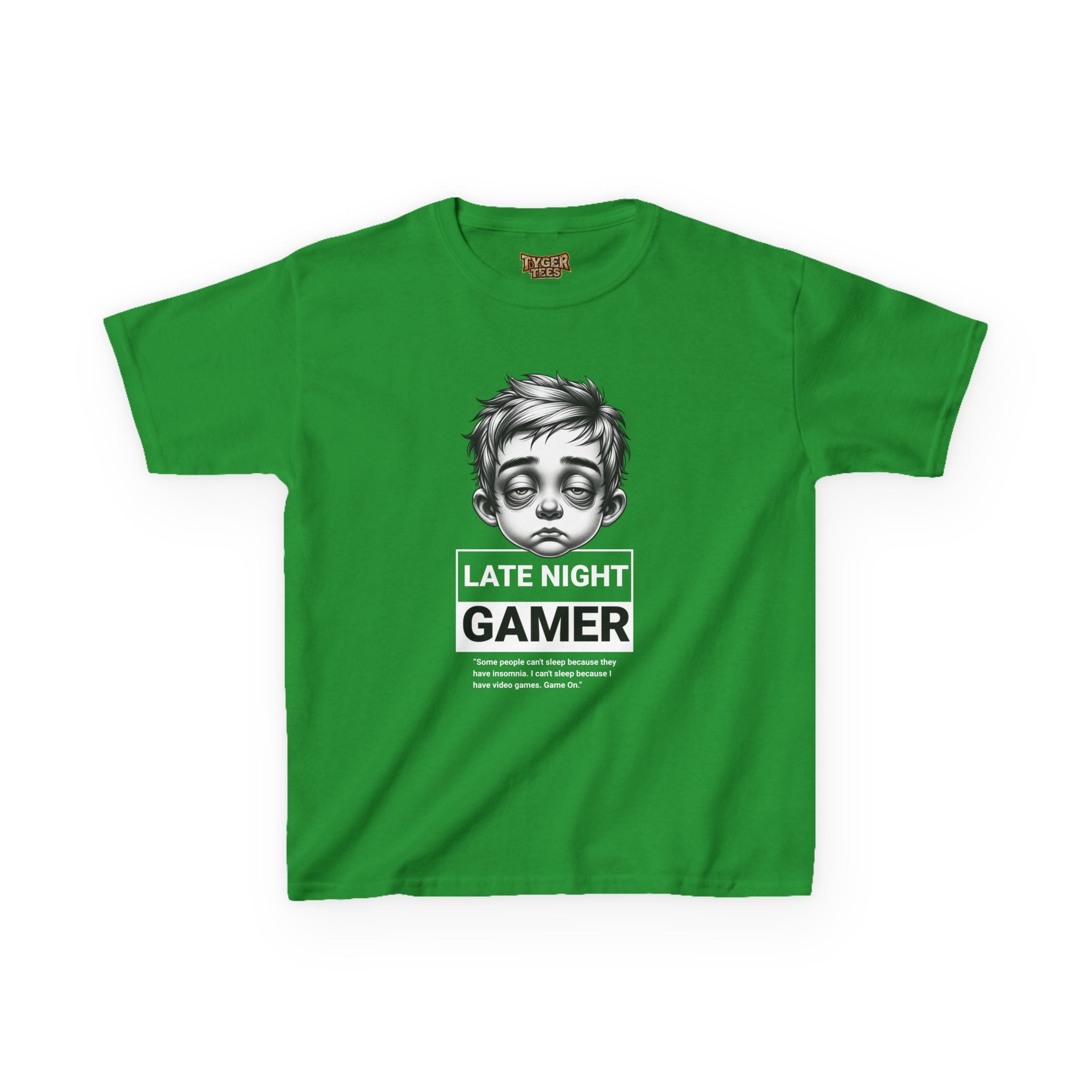 Late Night Gamer – Funny Kids Gaming T-Shirt