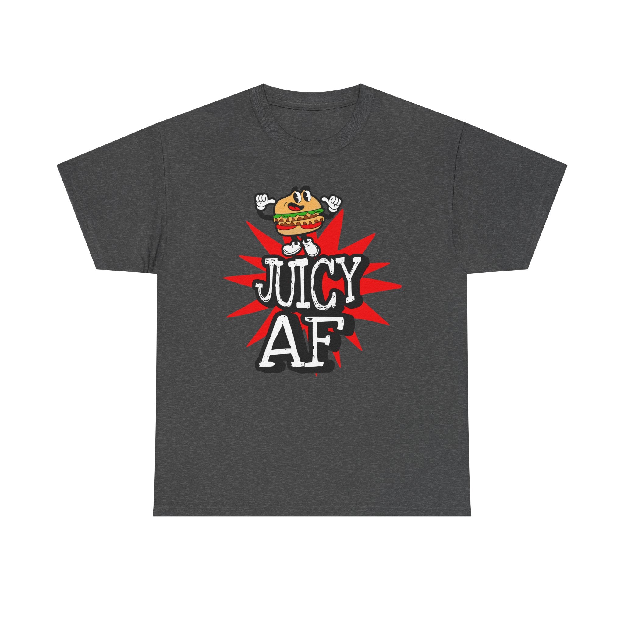 Juicy AF T-Shirt — Retro Cartoon Burger Graphic Tee
