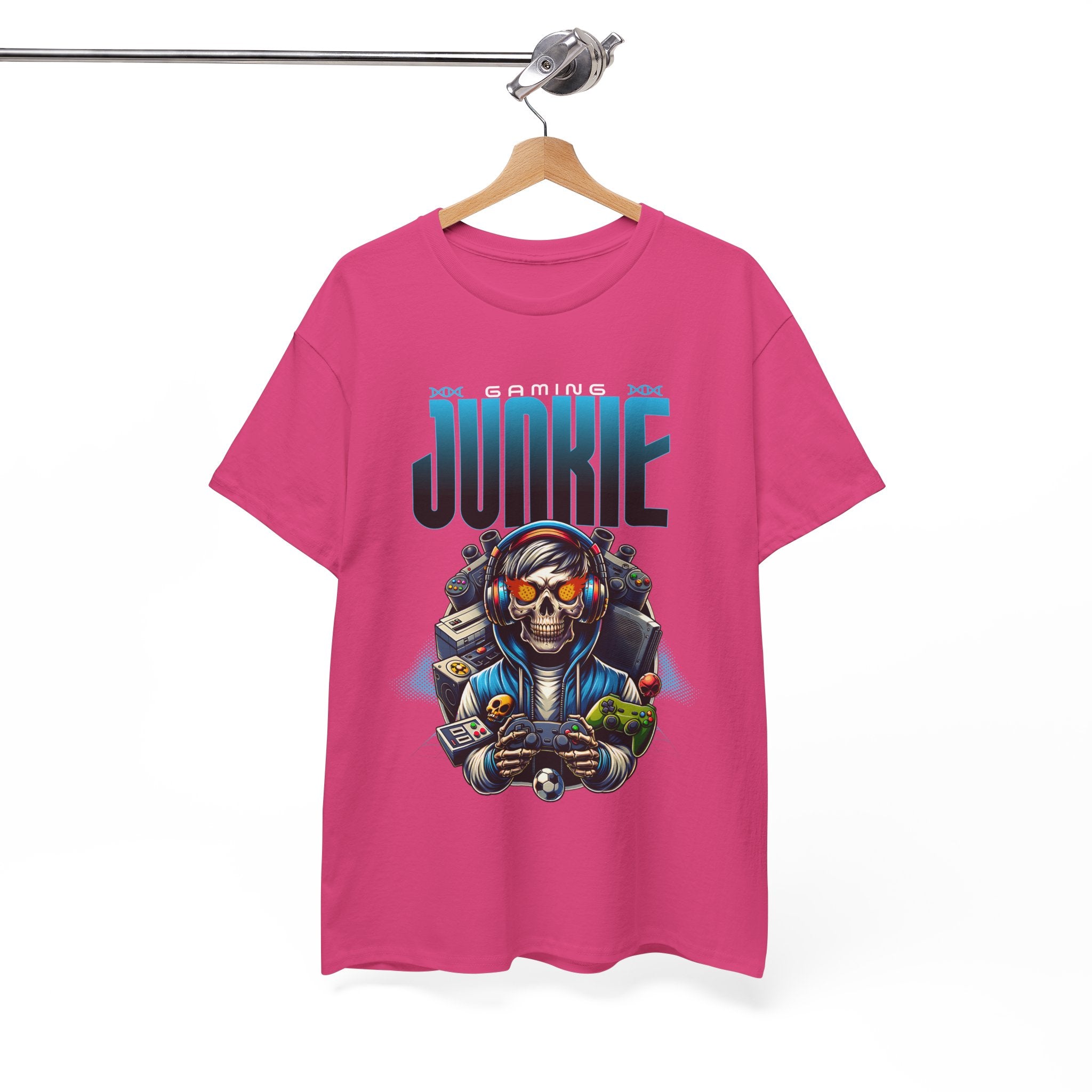 Gaming Junkie Skull Tee — Gamer Skull Controller Graphic T-Shirt