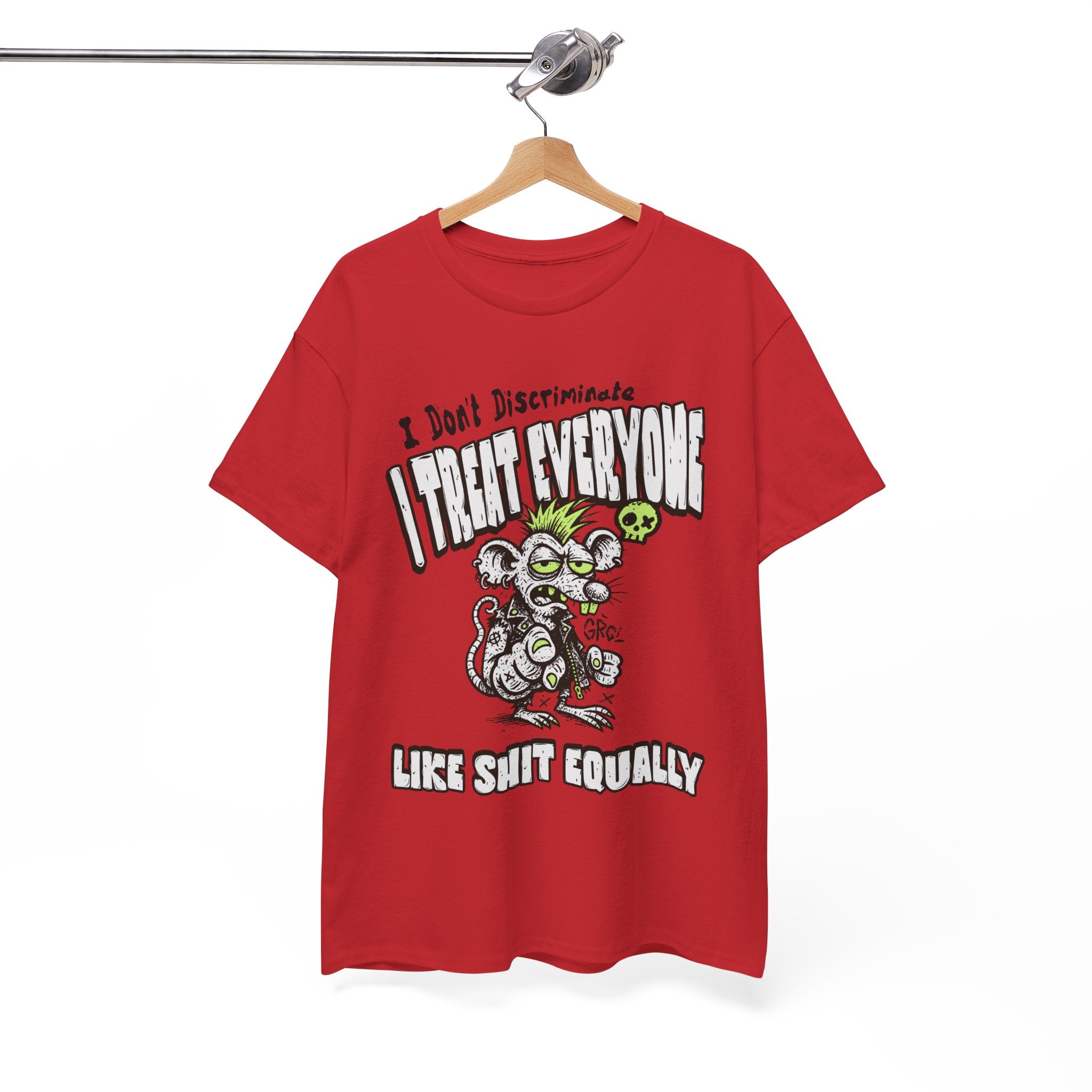 I Treat Everyone Like Shit Equally - Rude Rat Graphic Tee