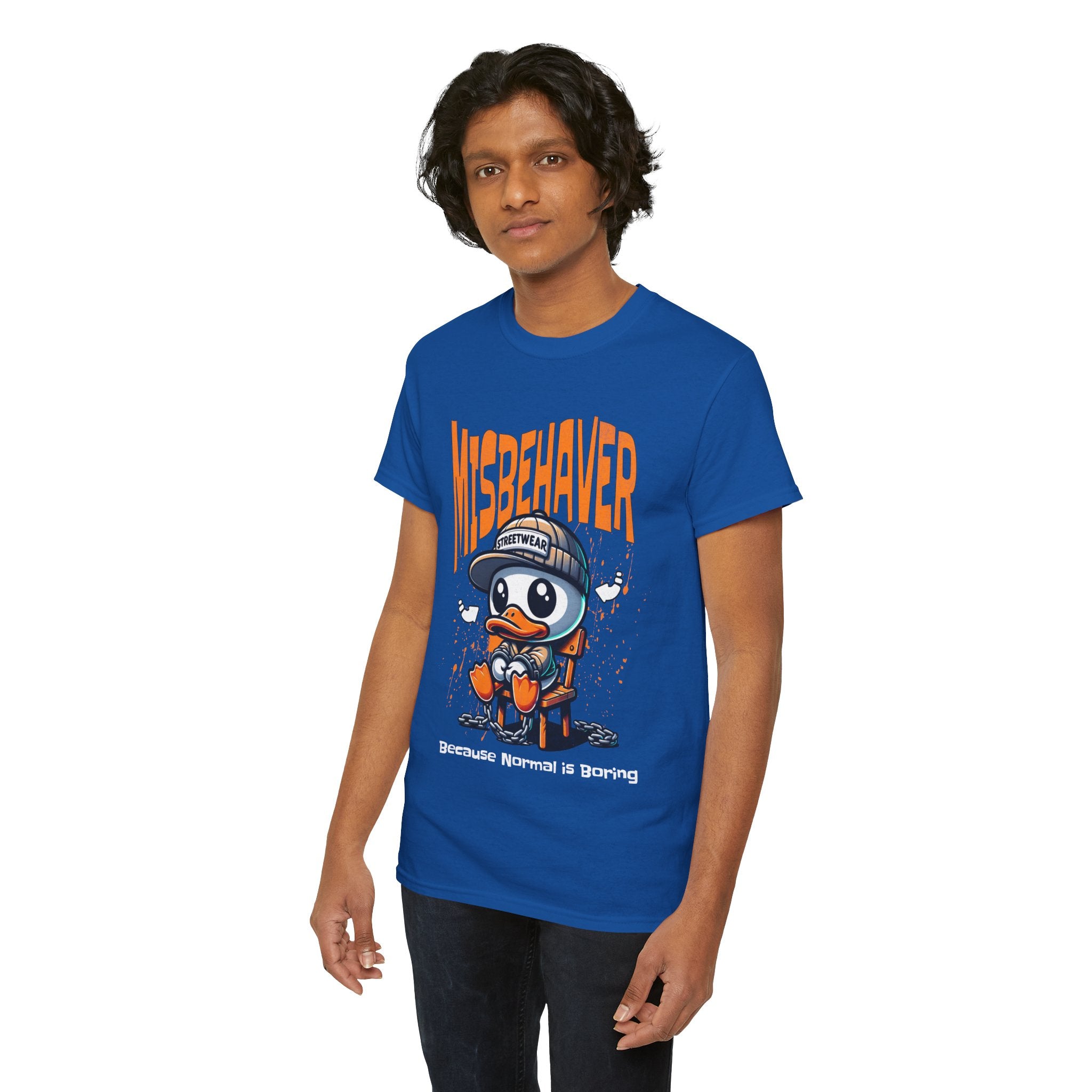 Misbehaver Duck T-Shirt — "Because Normal Is Boring" Graphic Tee