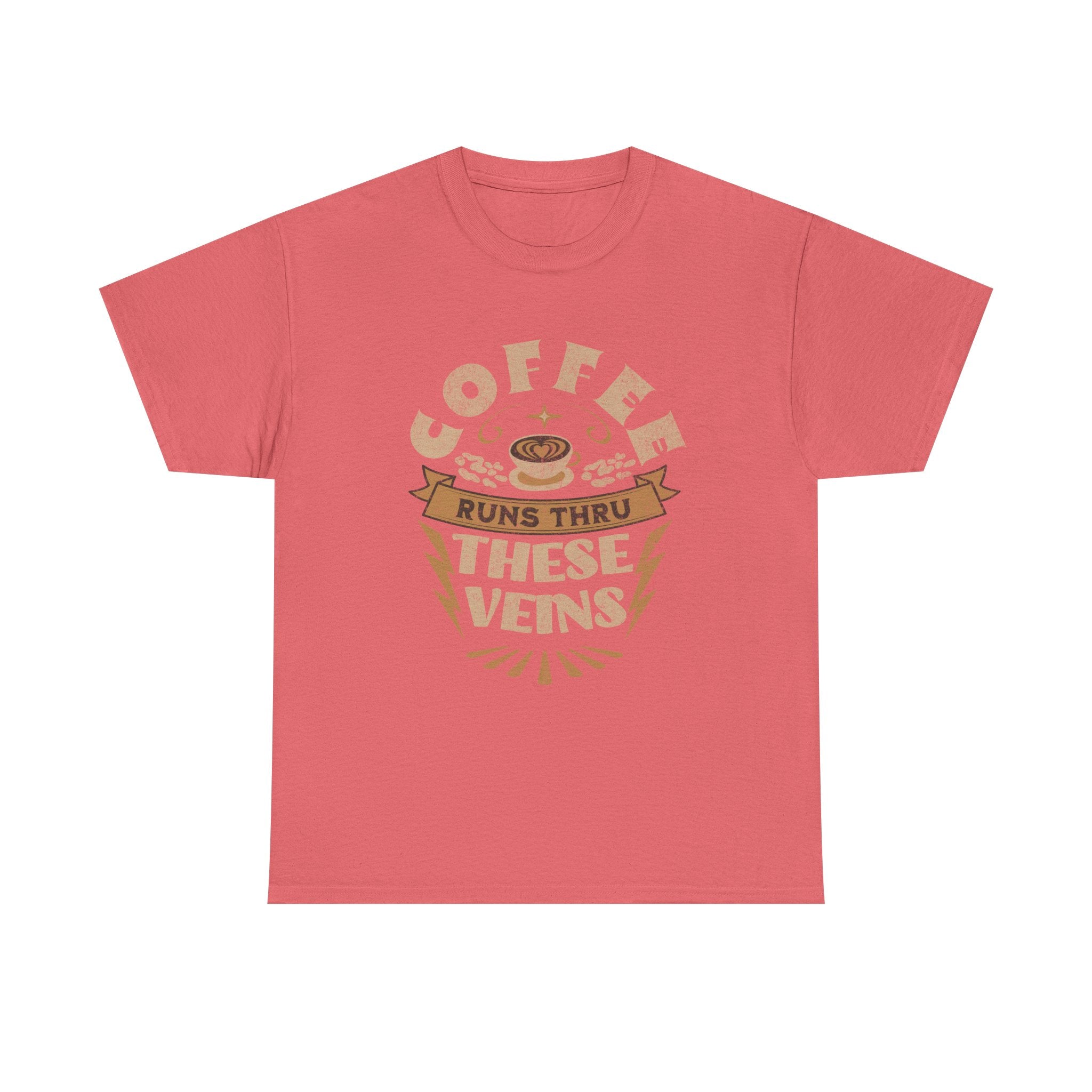 Coffee Runs Through These Veins – Funny Coffee Lover T-Shirt