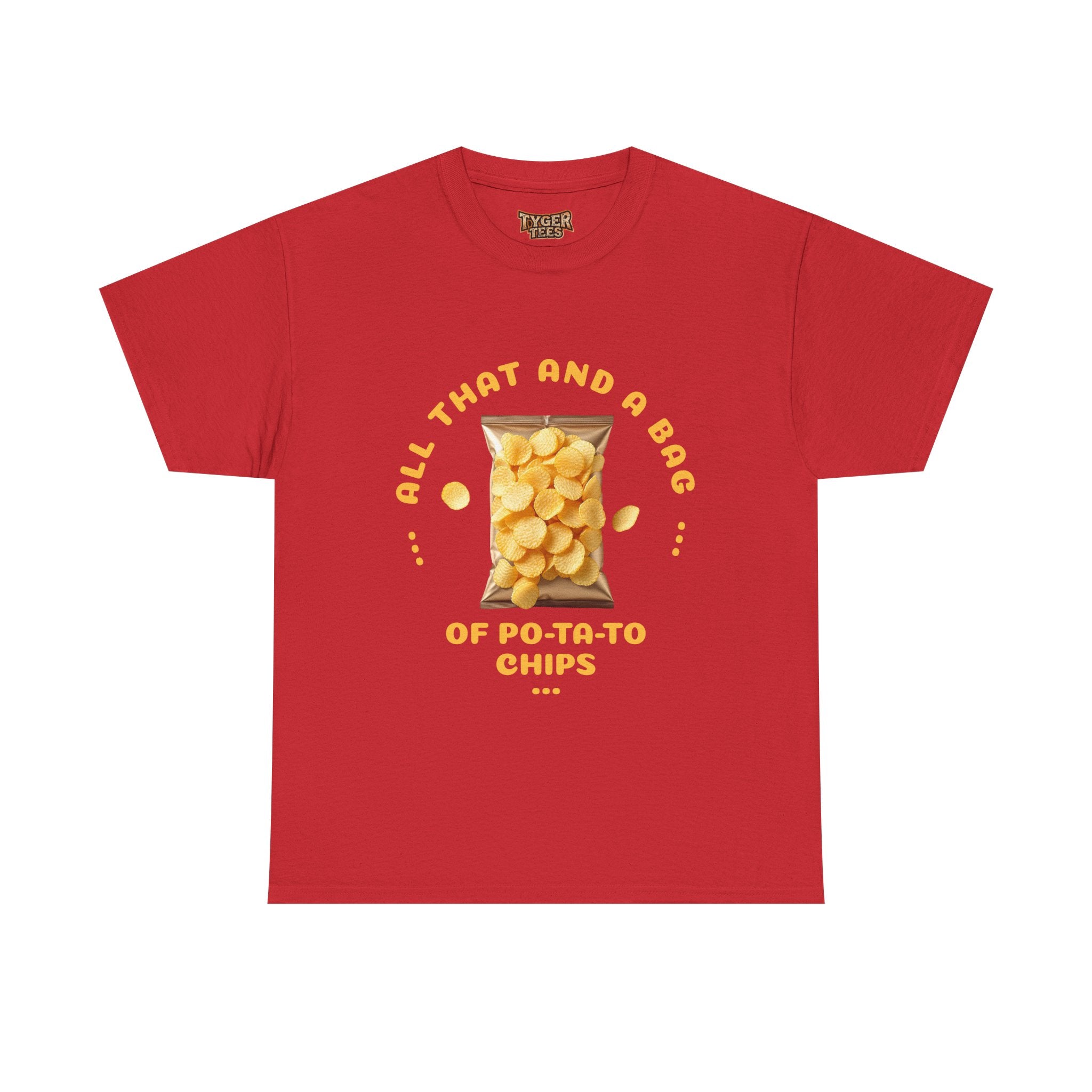 90s Catchphrase Humor Tee - Funny All That And A Bag Of Potato Chips Unisex Heavy Cotton Shirt