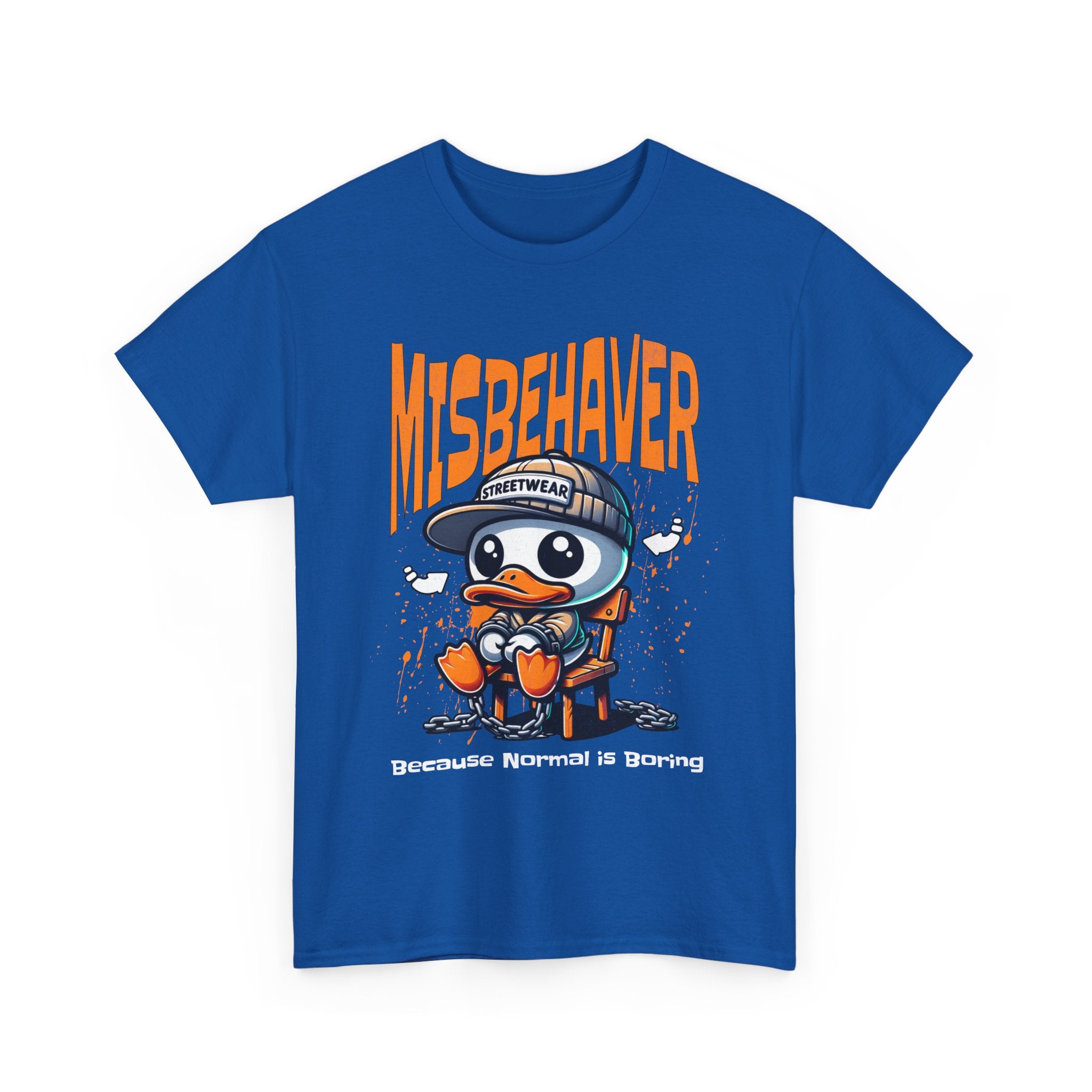 Misbehaver Duck T-Shirt — "Because Normal Is Boring" Graphic Tee