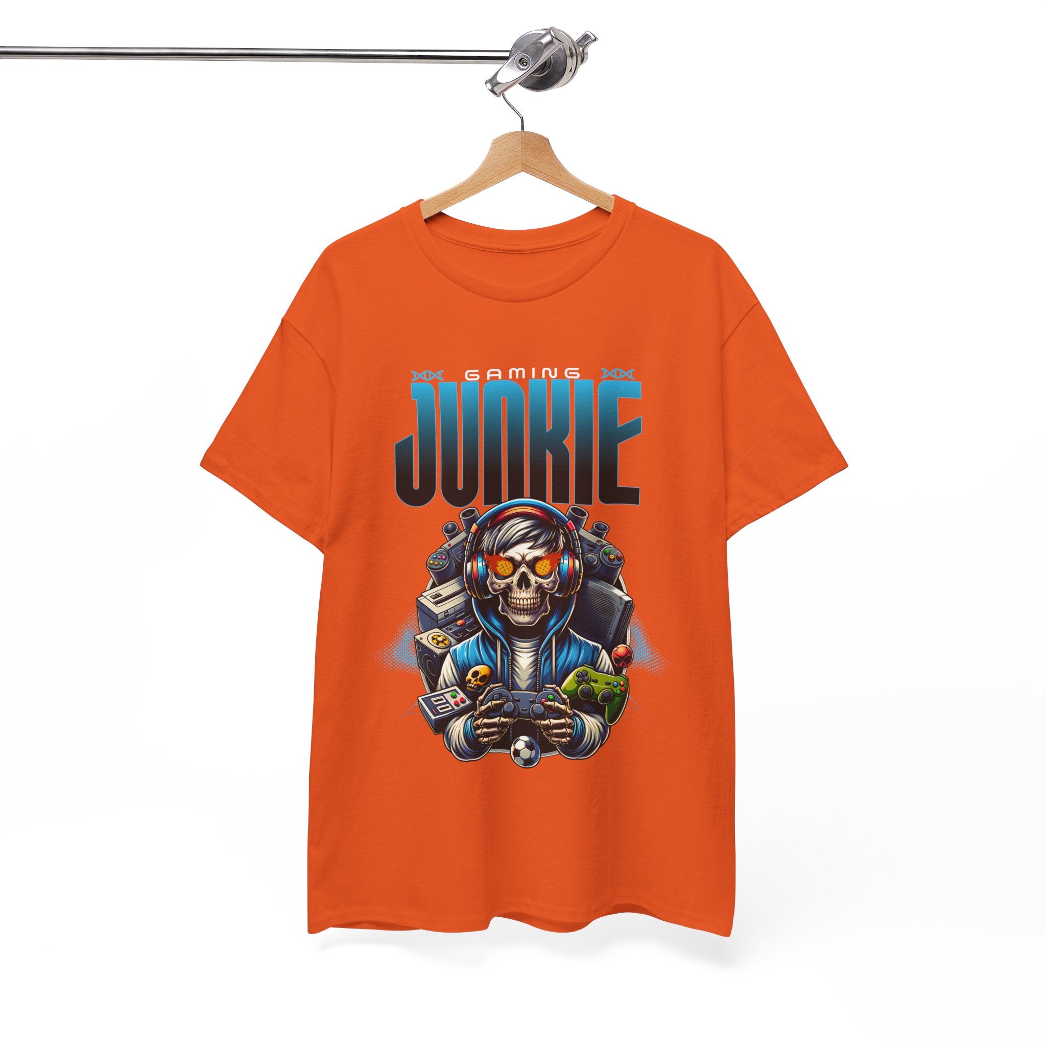Gaming Junkie Skull Tee — Gamer Skull Controller Graphic T-Shirt