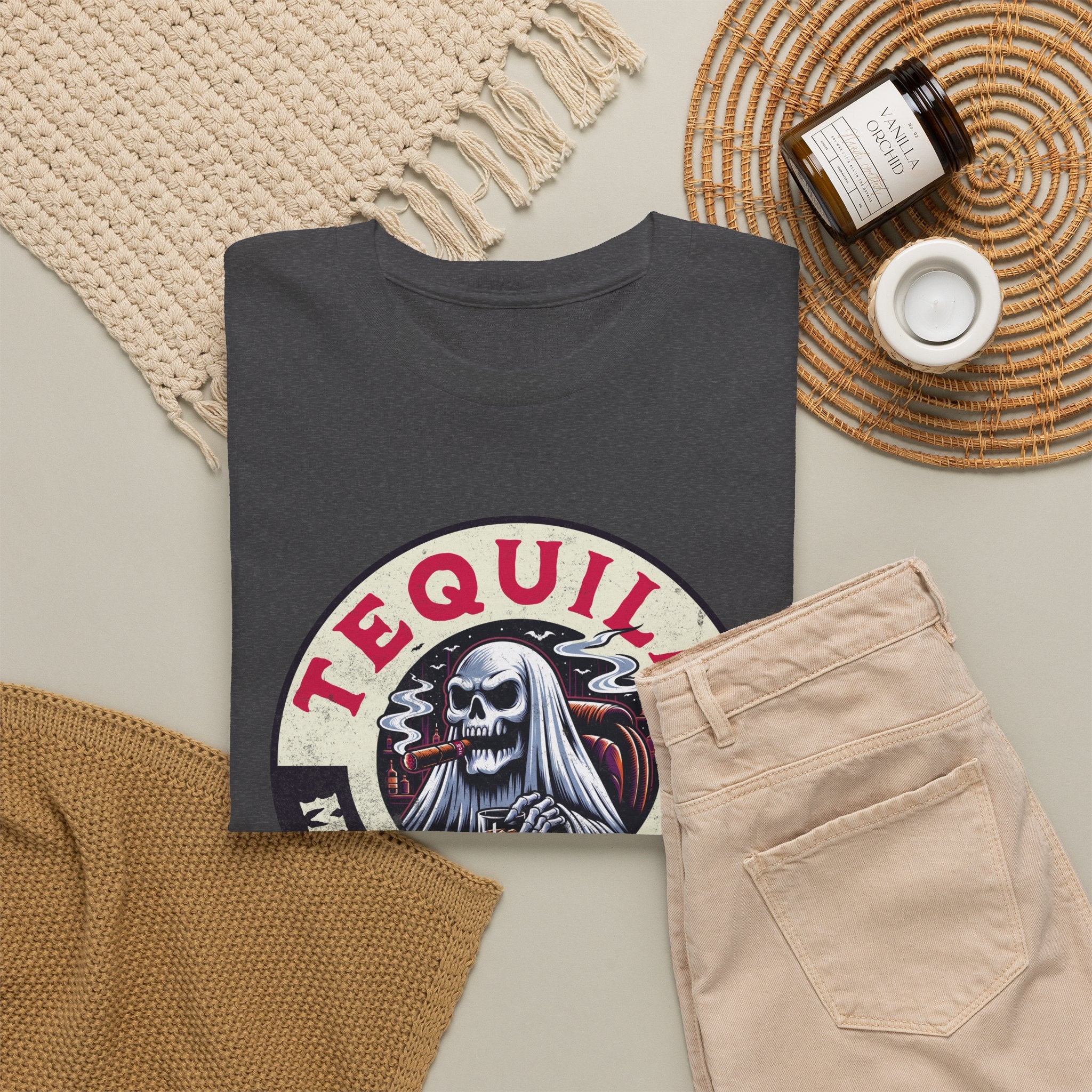 Tequila Makes Me Fun T-Shirt – Funny Party Graphic Tee with Skull & Bottle Design