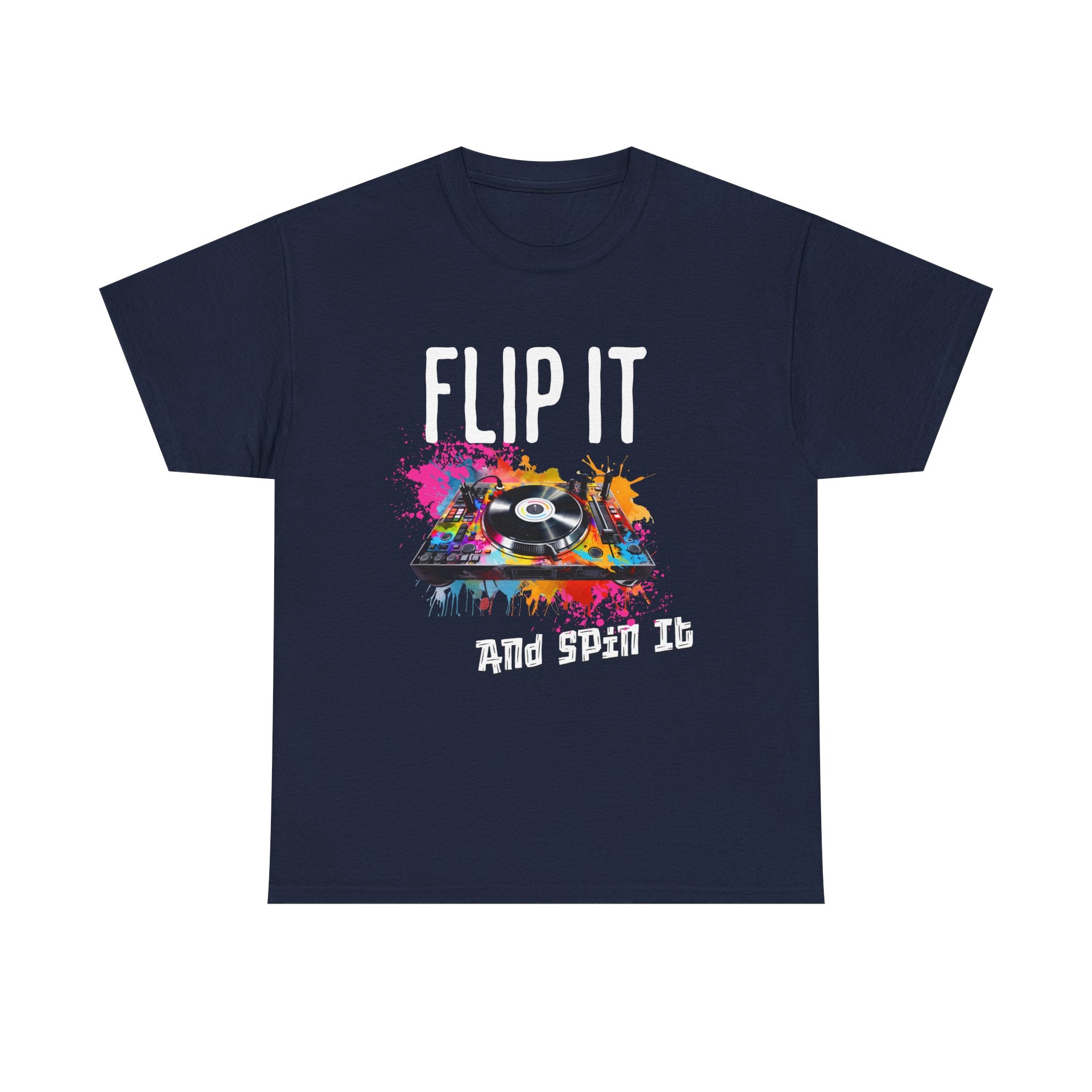 Flip & Spin the Record Unisex Heavy Cotton Tee