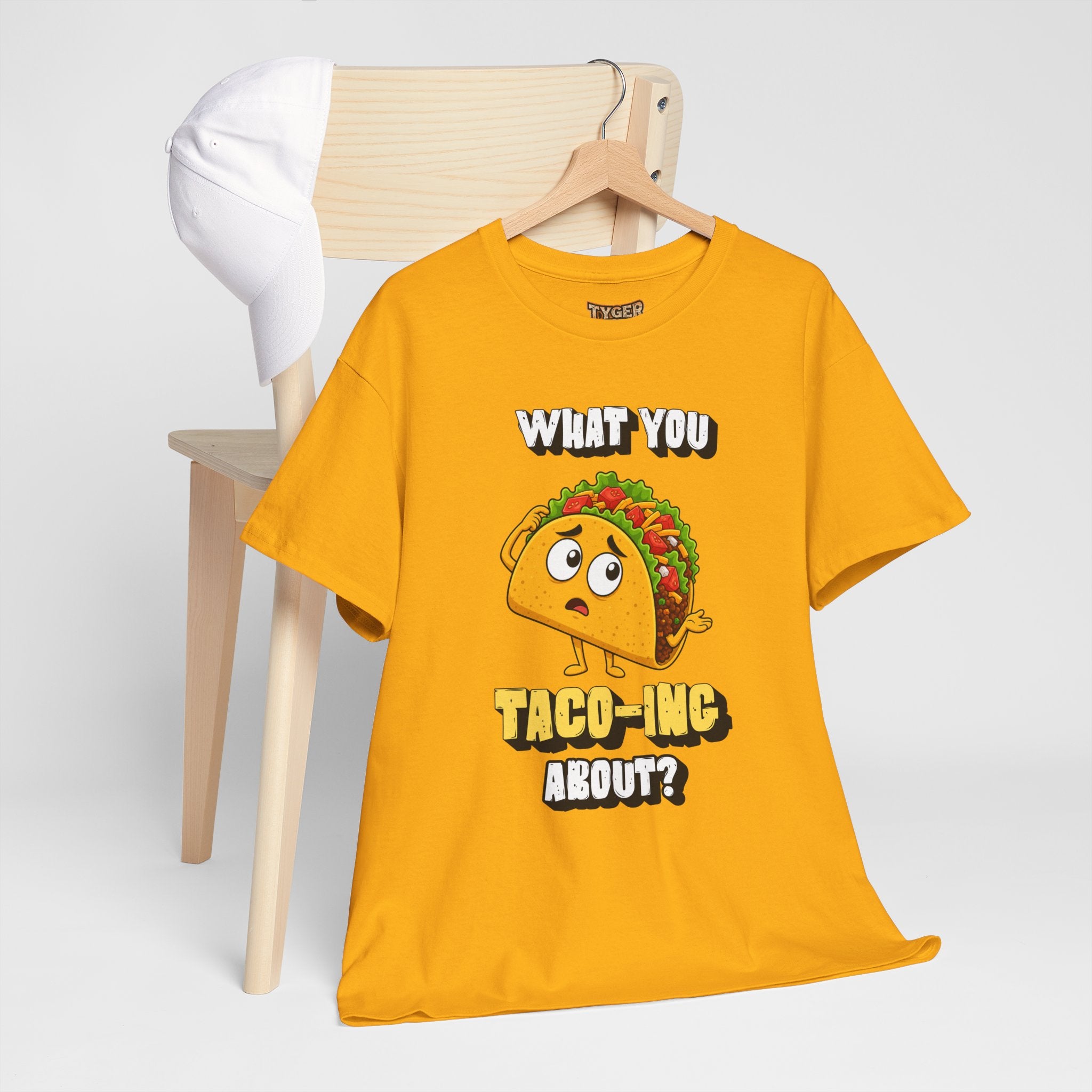 Taco Tee — "What You Taco-ing About?" Funny Food Graphic Shirt