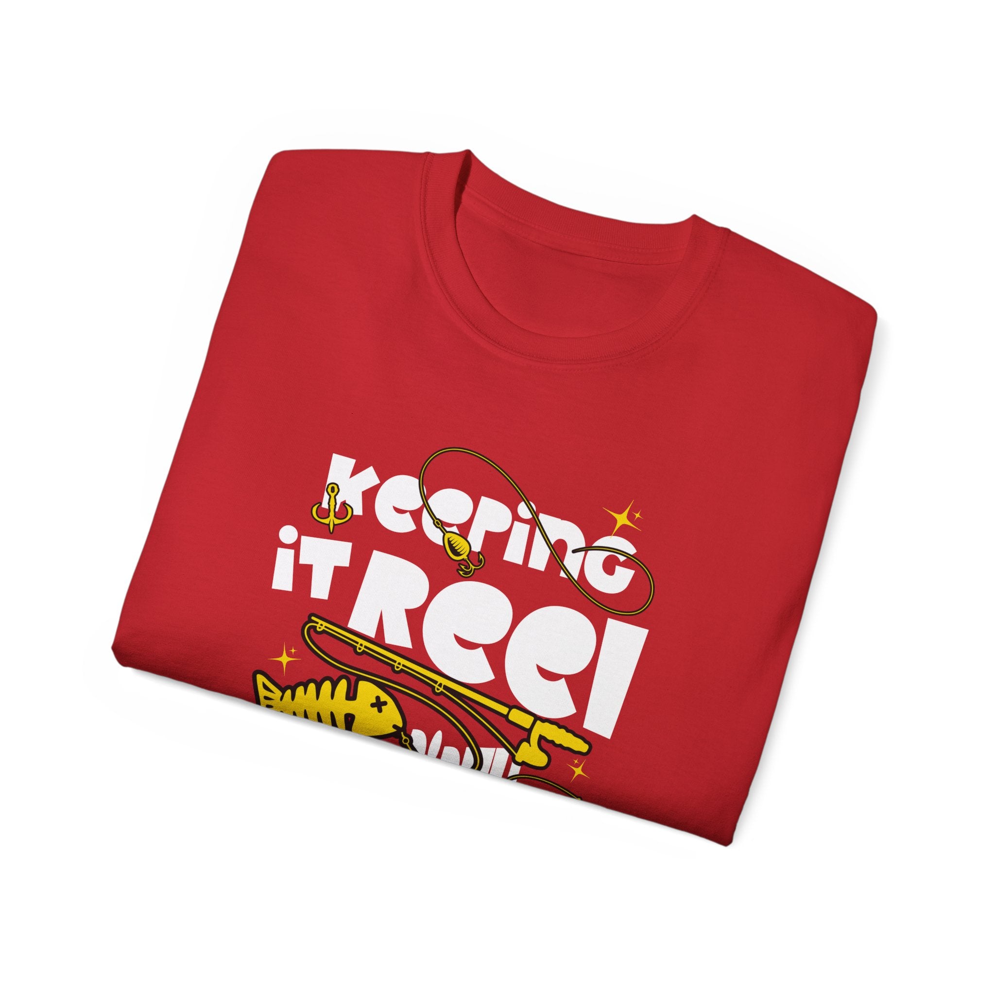 Keeping It Reel Since Birth Tee Cotton Fishing T-Shirt