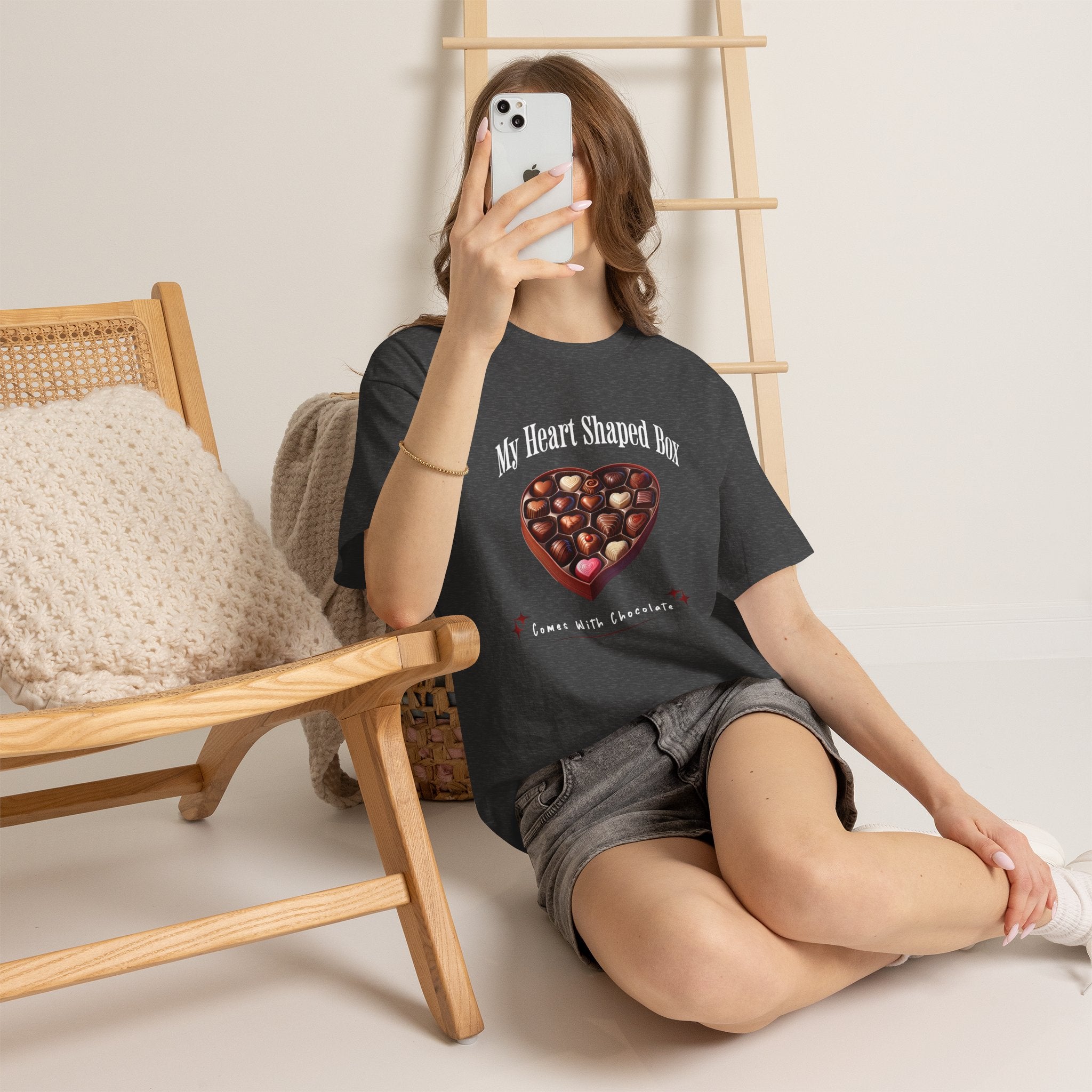 My Heart Shaped Box Comes With Chocolate T-Shirt | 90s Grunge-Inspired Valentine&