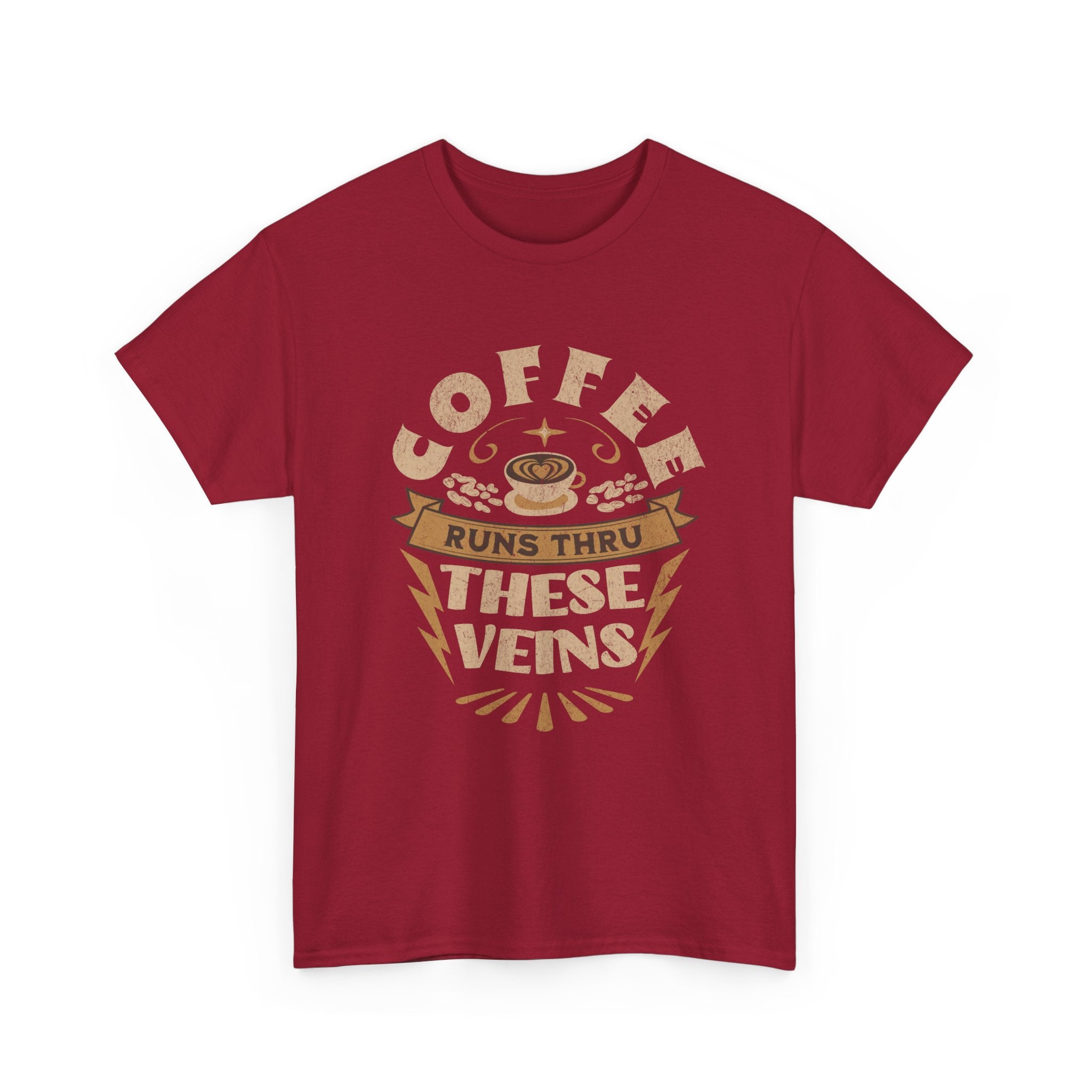 Coffee Runs Through These Veins – Funny Coffee Lover T-Shirt