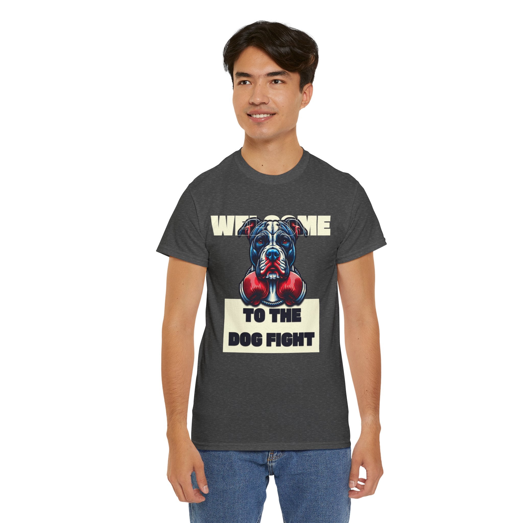 Dog Fight Boxing Dog T-Shirt — Welcome To The Dog Fight Graphic Tee