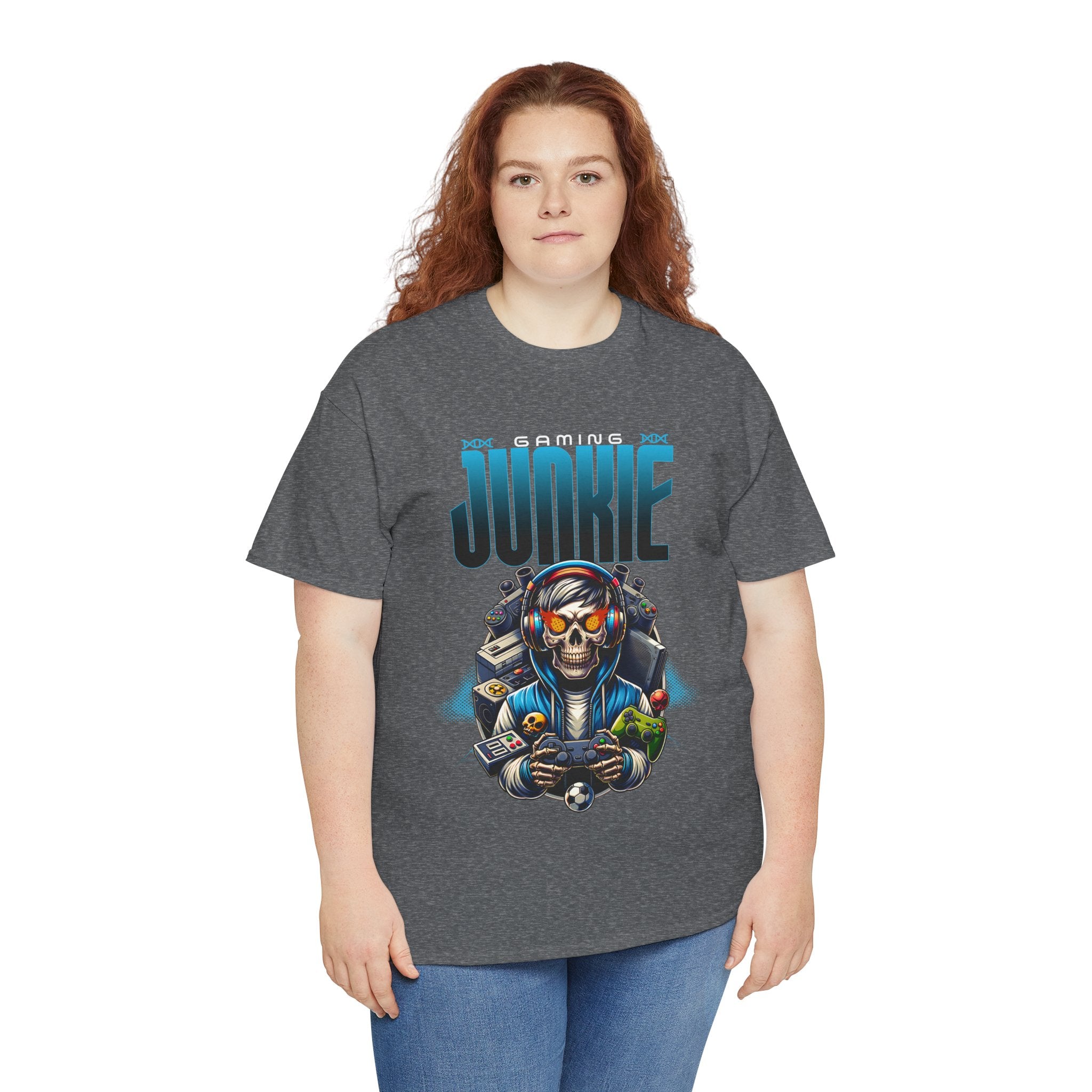 Gaming Junkie Skull Tee — Gamer Skull Controller Graphic T-Shirt