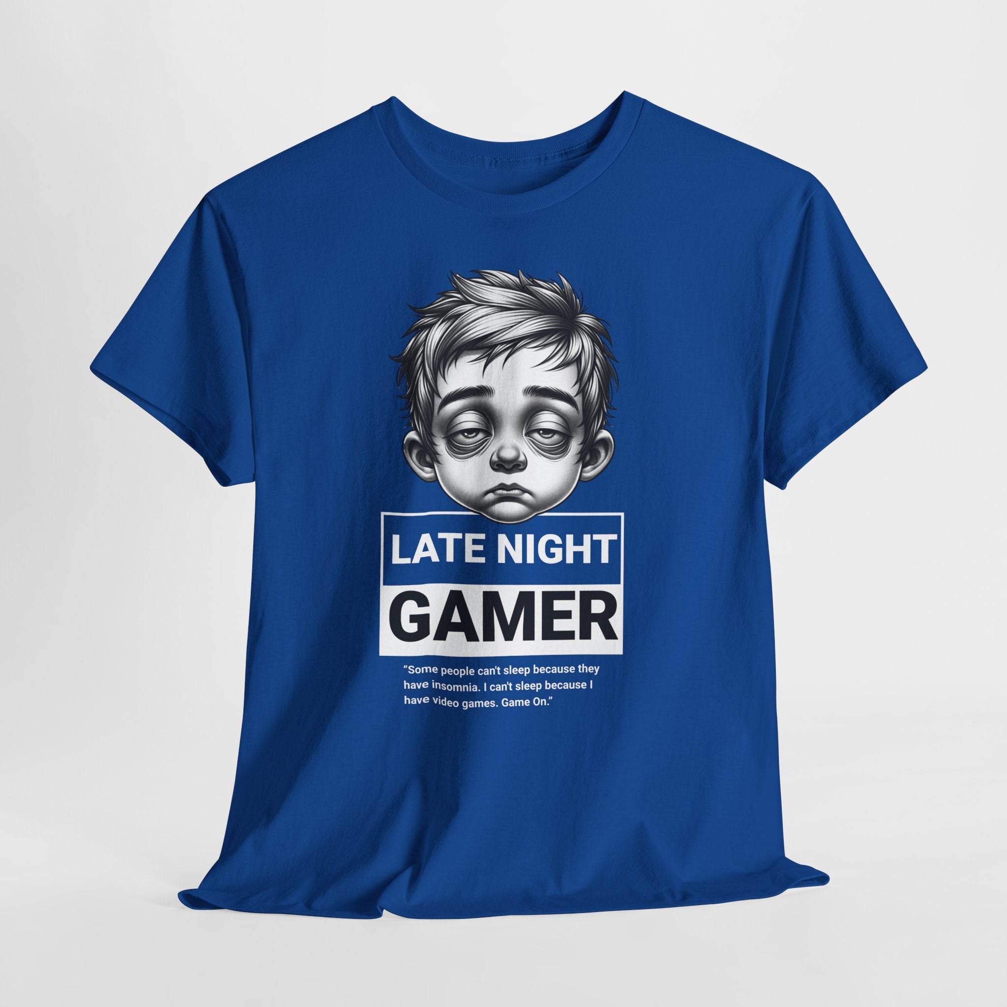 Late Night Gamer T-Shirt — Funny Sleepy Gamer Graphic Tee
