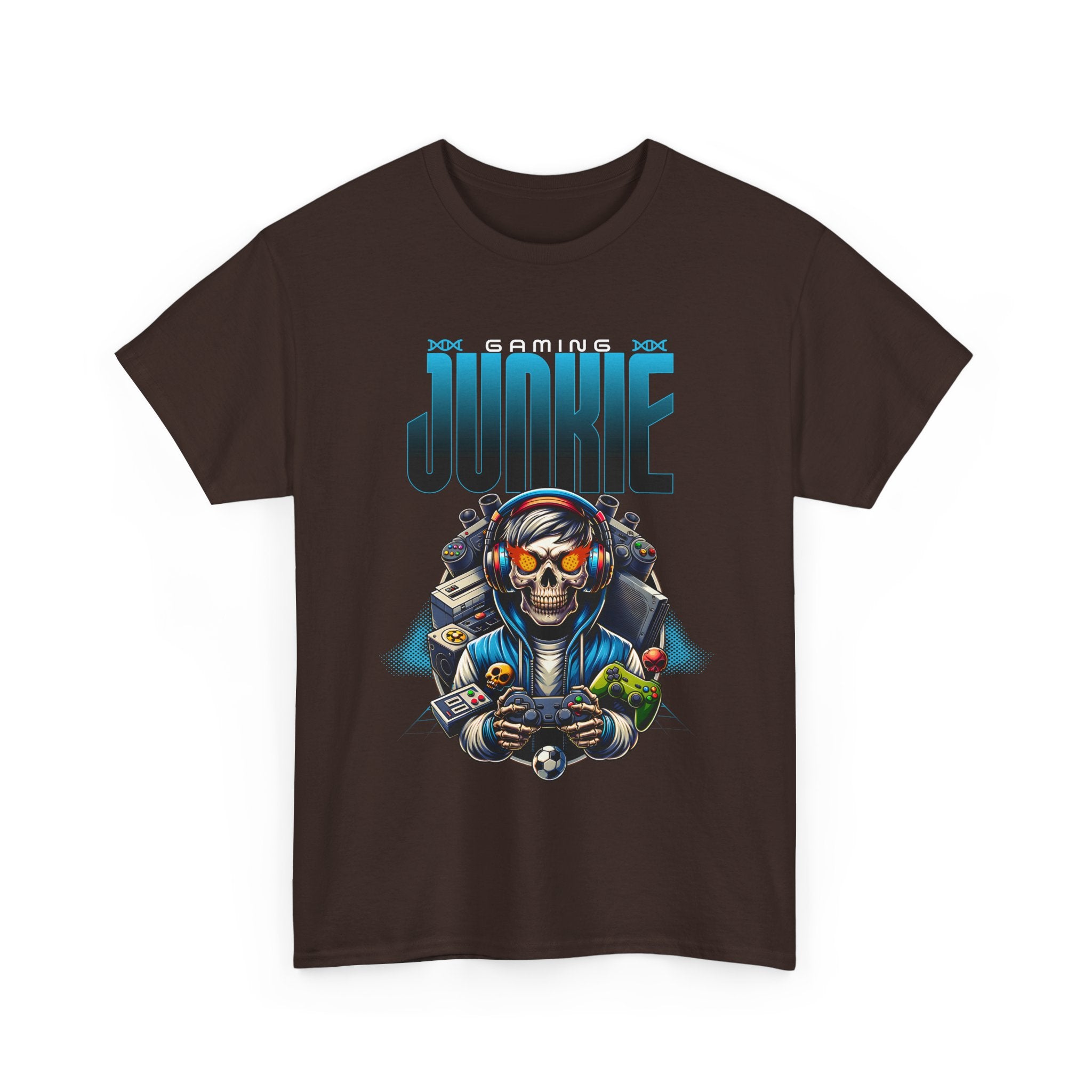 Gaming Junkie Skull Tee — Gamer Skull Controller Graphic T-Shirt