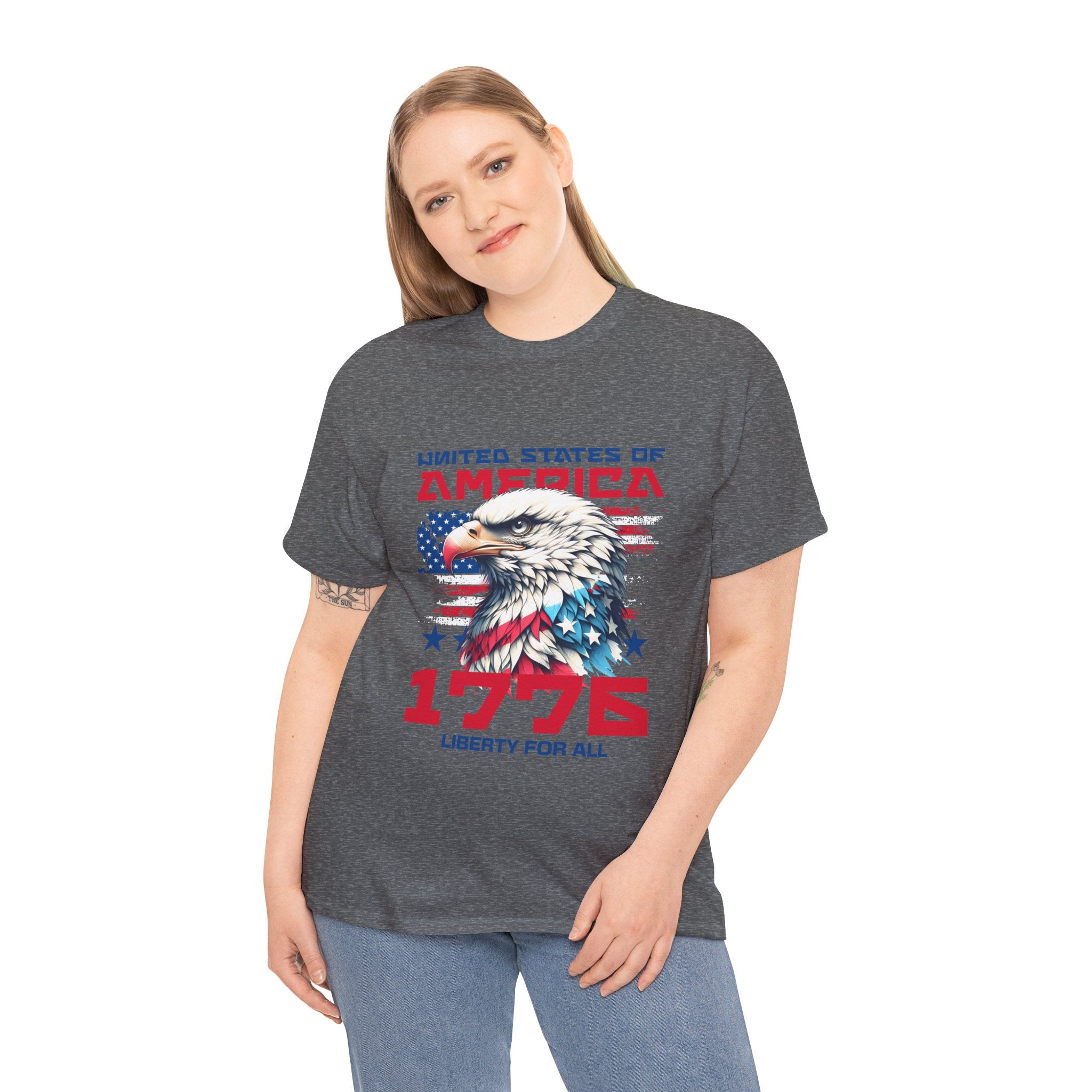 1776 Liberty For All T-Shirt — Patriotic American Eagle Independence Day Tee