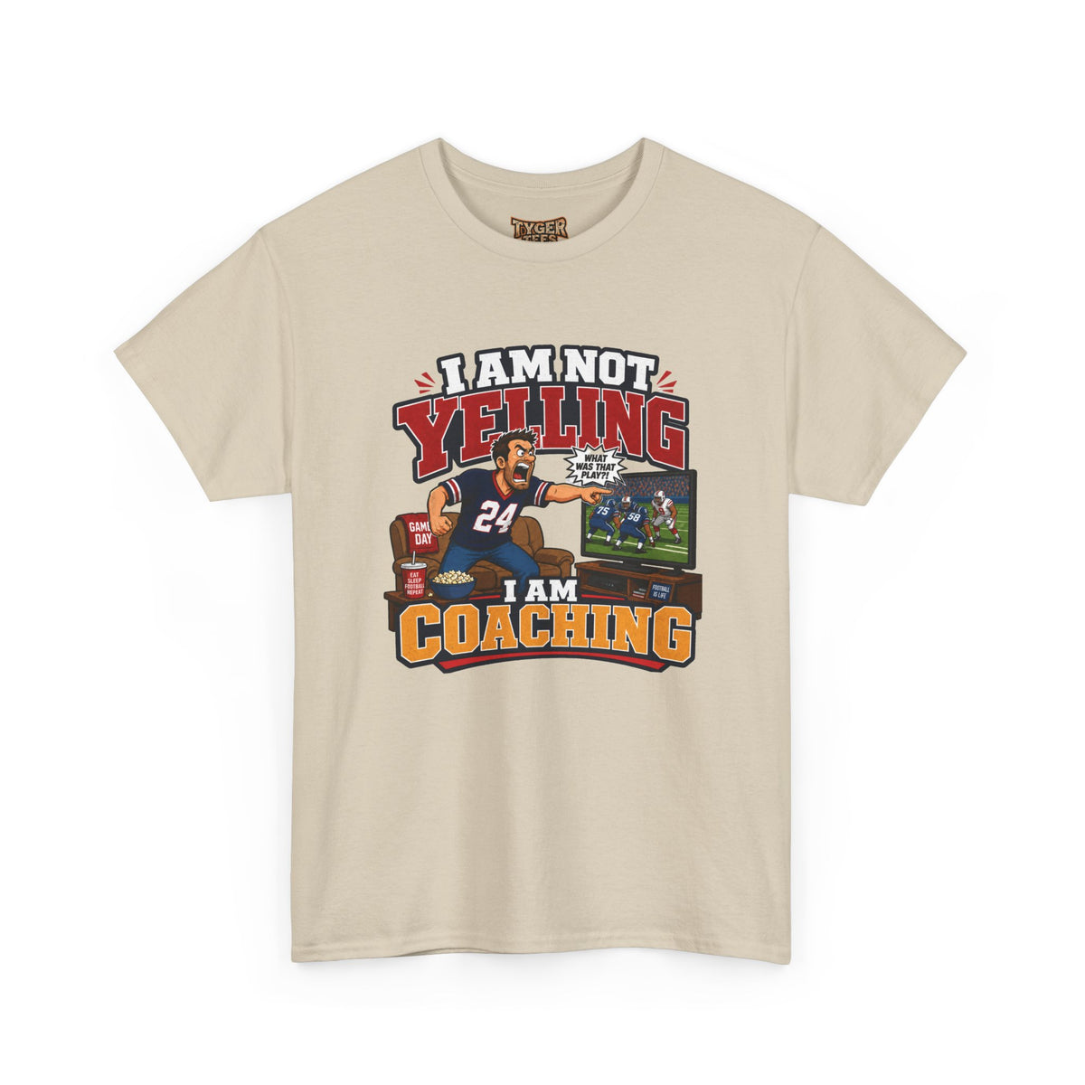 I Am Not Yelling I Am Coaching T-Shirt - Football Coaching Tee