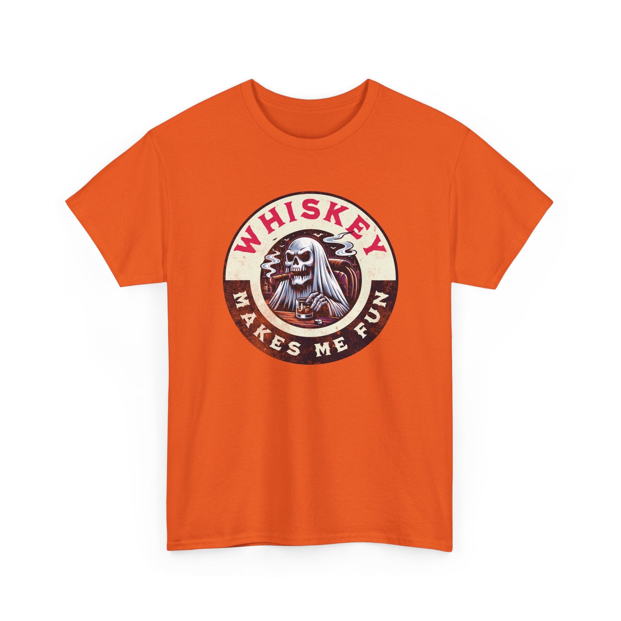 Whiskey Makes Me Fun T-Shirt — Vintage Skull Whiskey Graphic Tee
