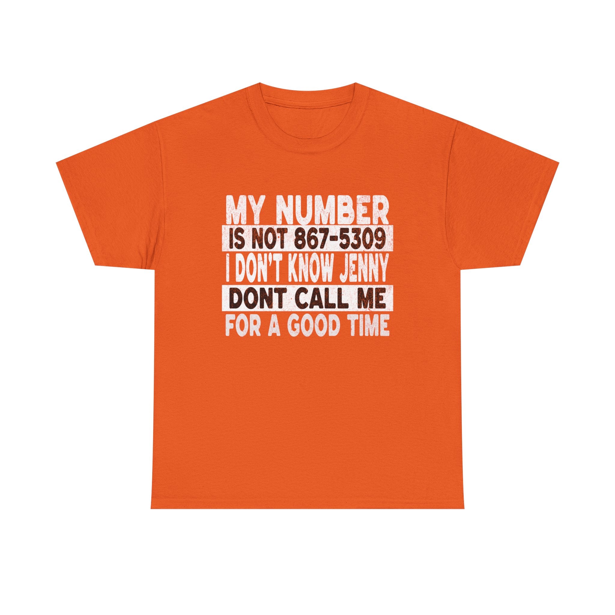 Funny 867-5309 Jenny Unisex Cotton Tee
