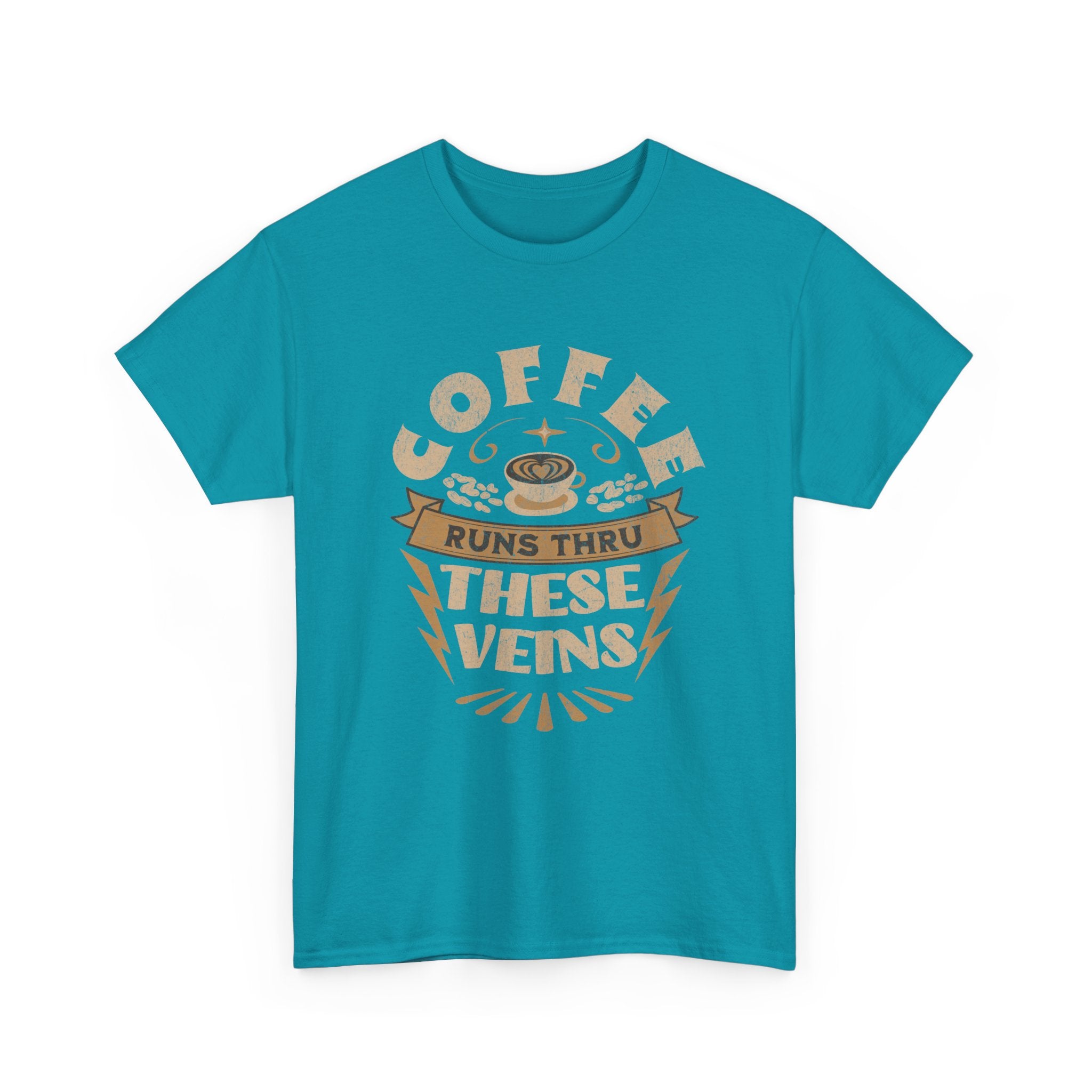 Coffee Runs Through These Veins – Funny Coffee Lover T-Shirt