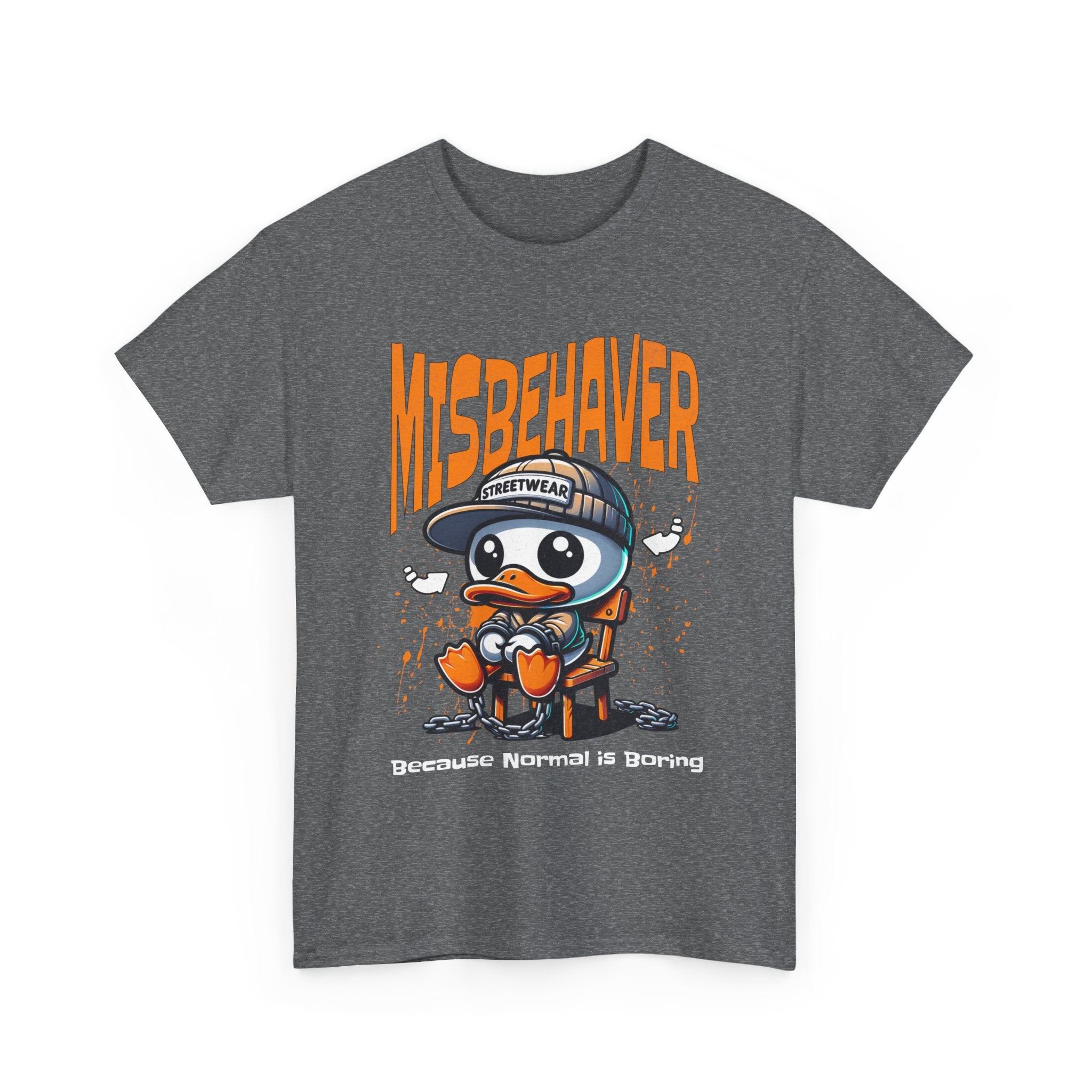 Misbehaver Duck T-Shirt — "Because Normal Is Boring" Graphic Tee