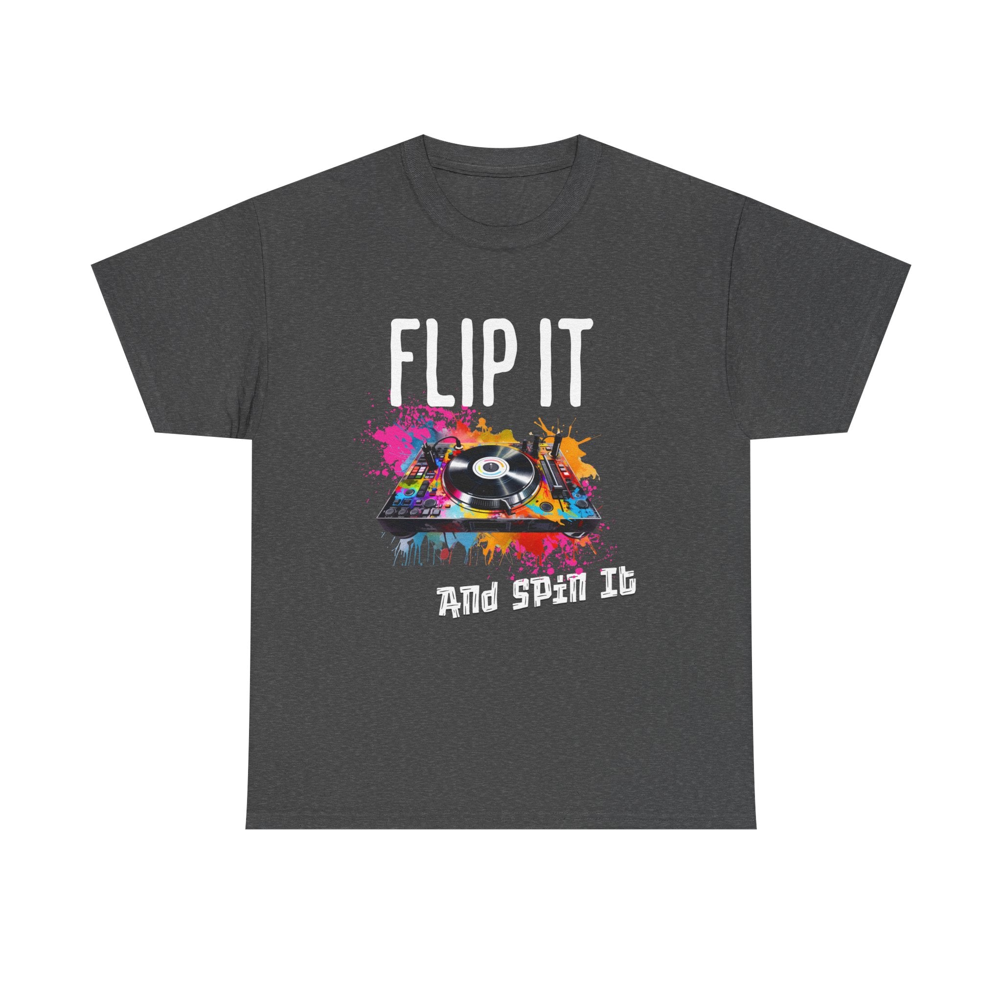 Flip & Spin the Record Unisex Heavy Cotton Tee