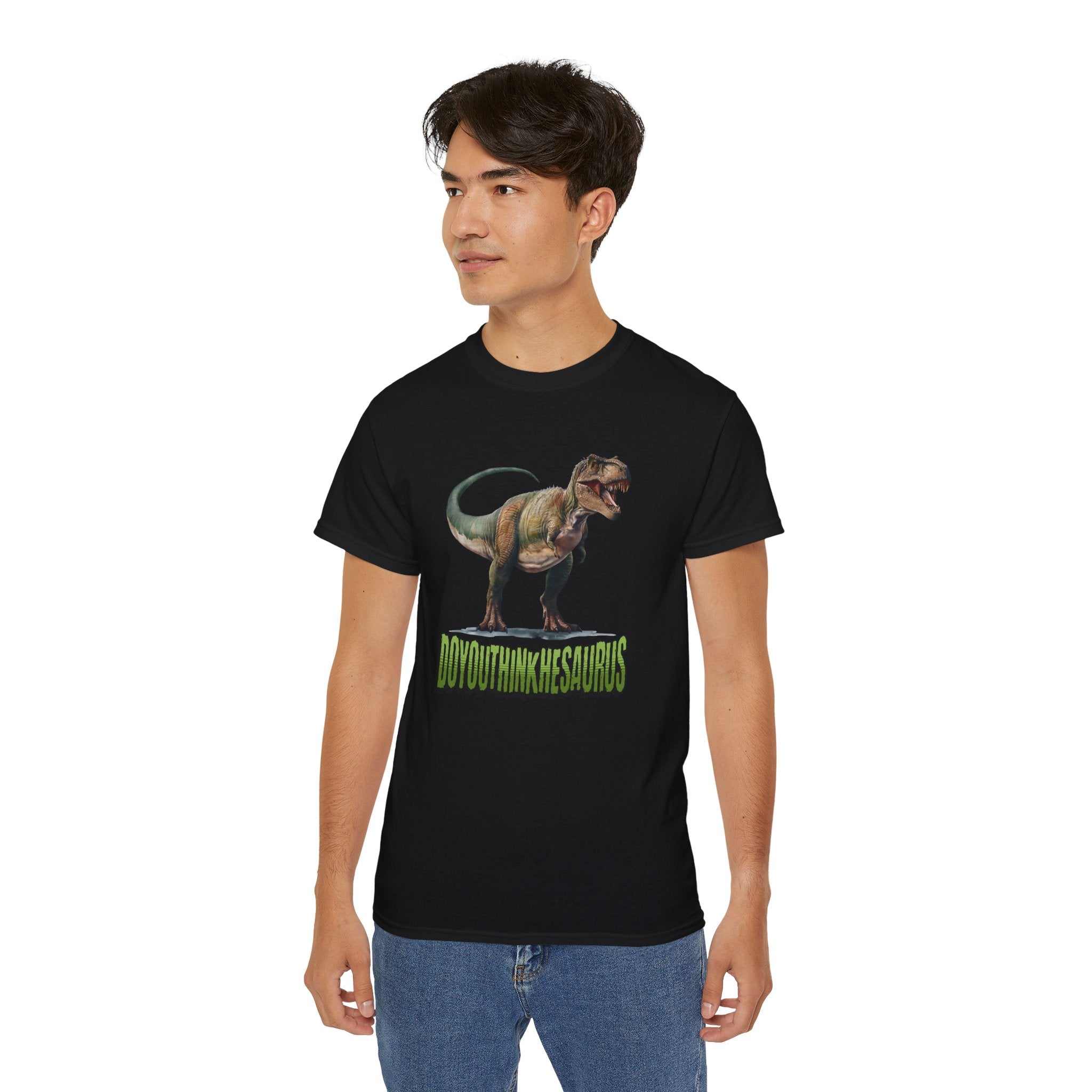Funny DoYouThinkHeSaurus Dinosaur Cotton Tee