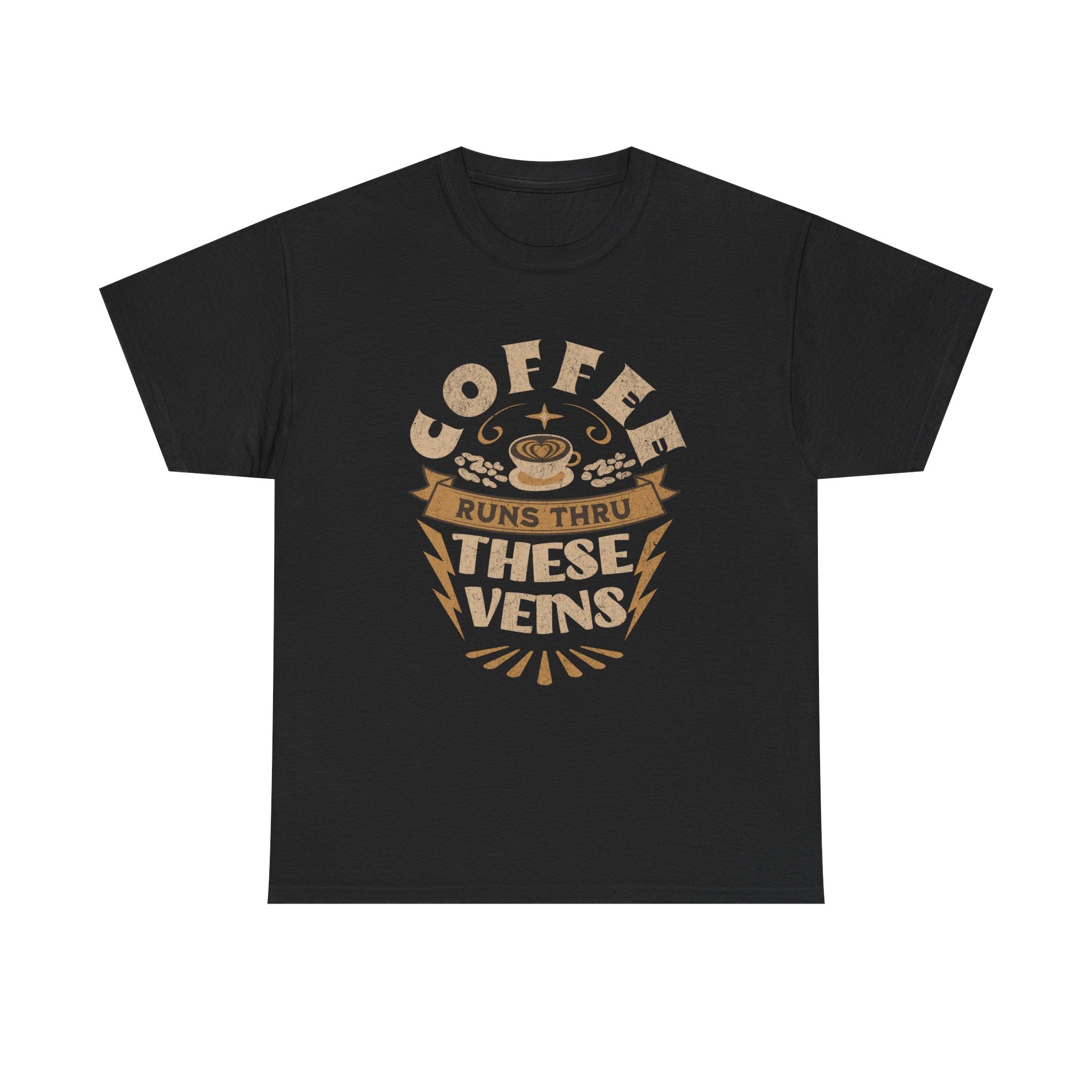 Coffee Runs Through These Veins – Funny Coffee Lover T-Shirt