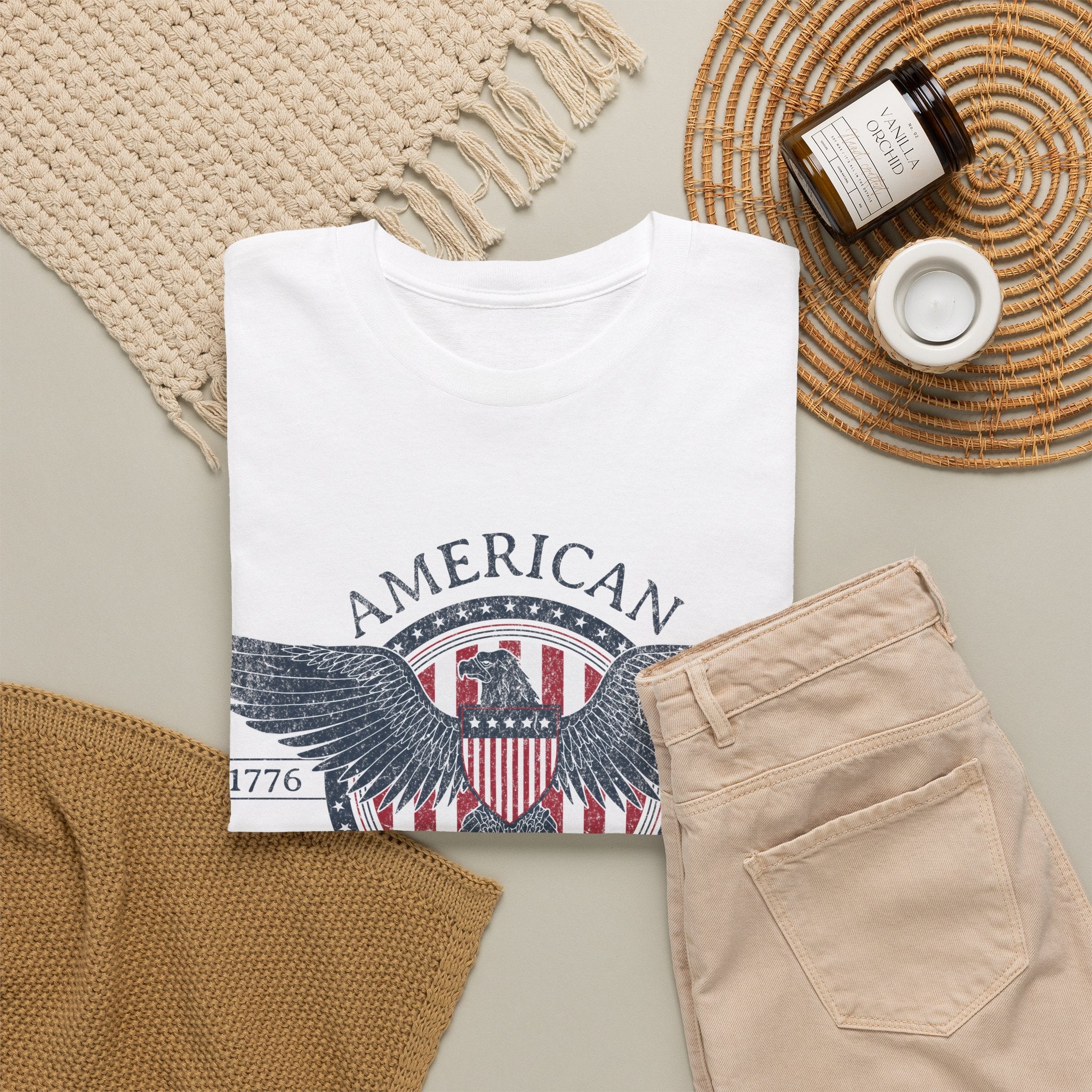Independence Eagle Tee — American Independence 1776–2025 Vintage Flag Shirt