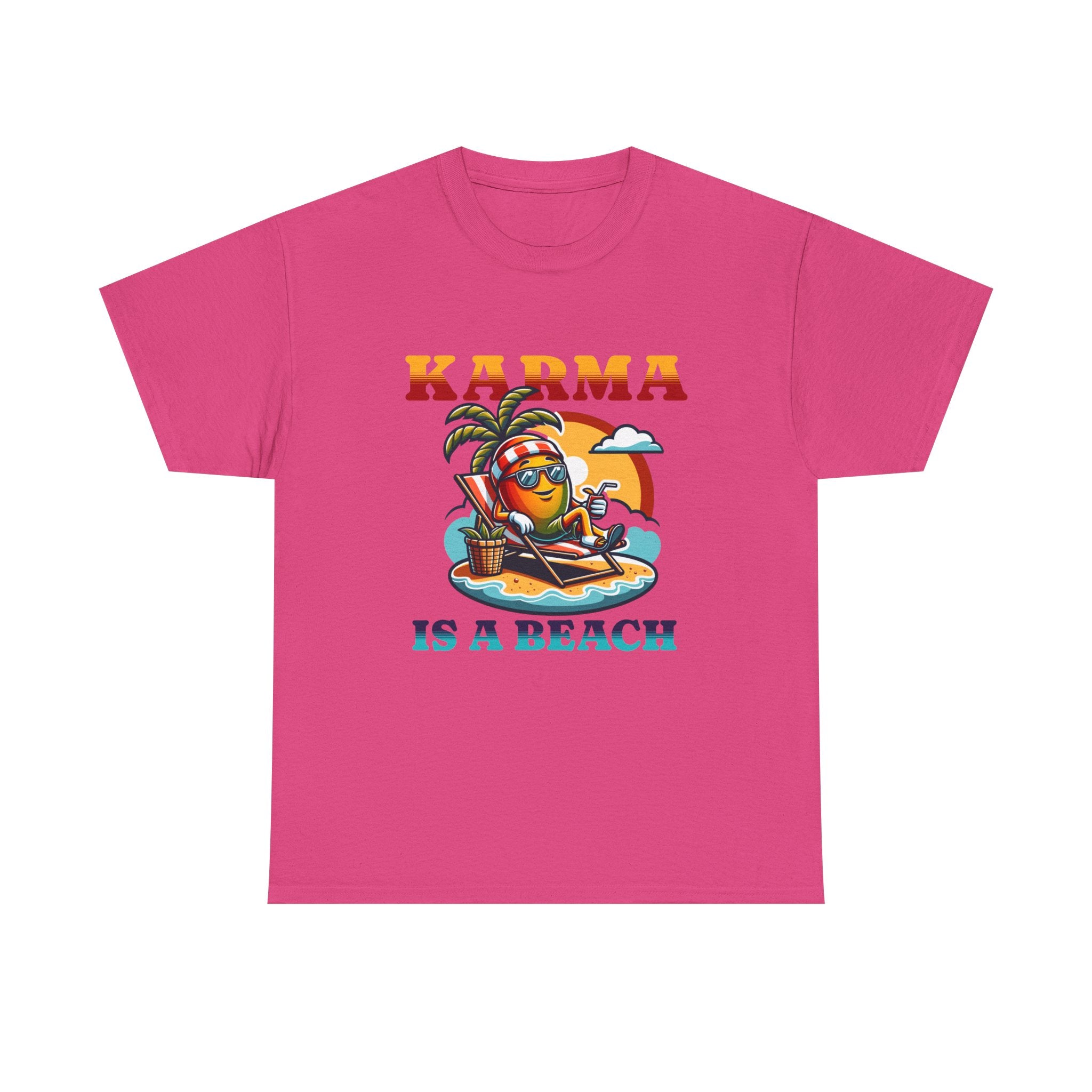 "Karma Is a Beach" Retro Tropical Tee