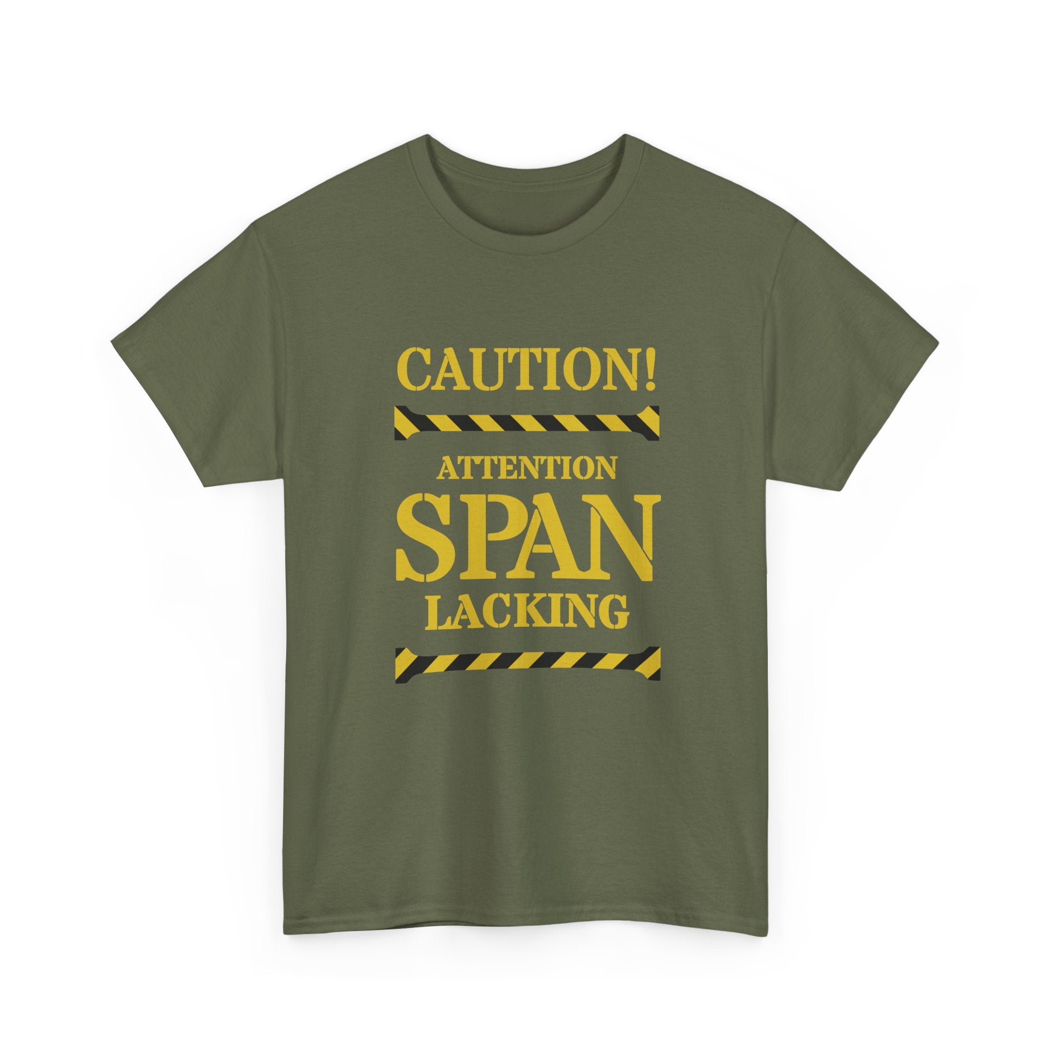 Caution! Attention Span Lacking T-Shirt — Funny Sarcastic Graphic Tee