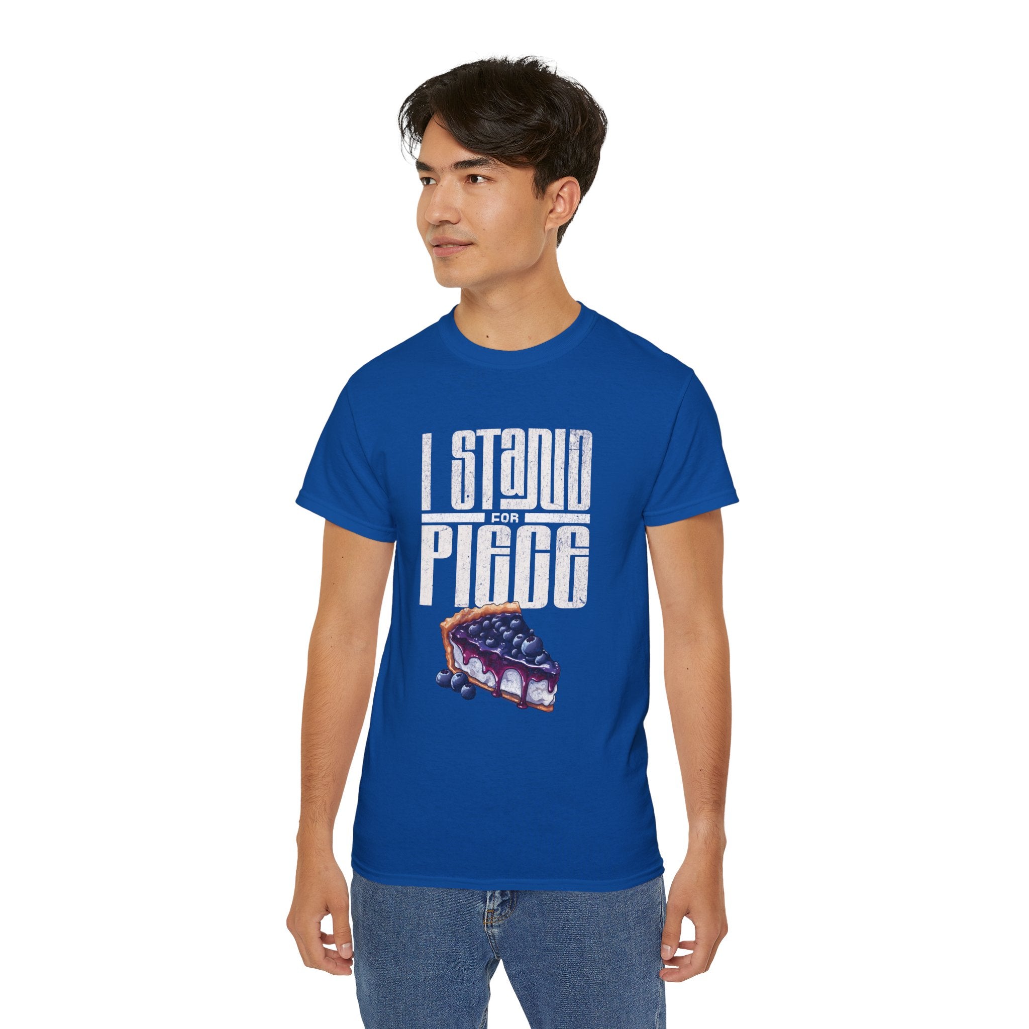 I Stand For Piece of Blueberry Pie Cotton T-Shirt