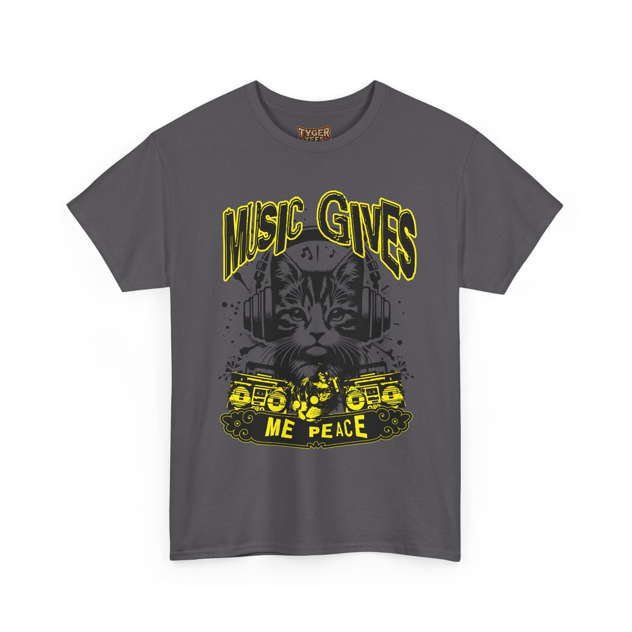 Music Gives Me Peace Cat T-Shirt