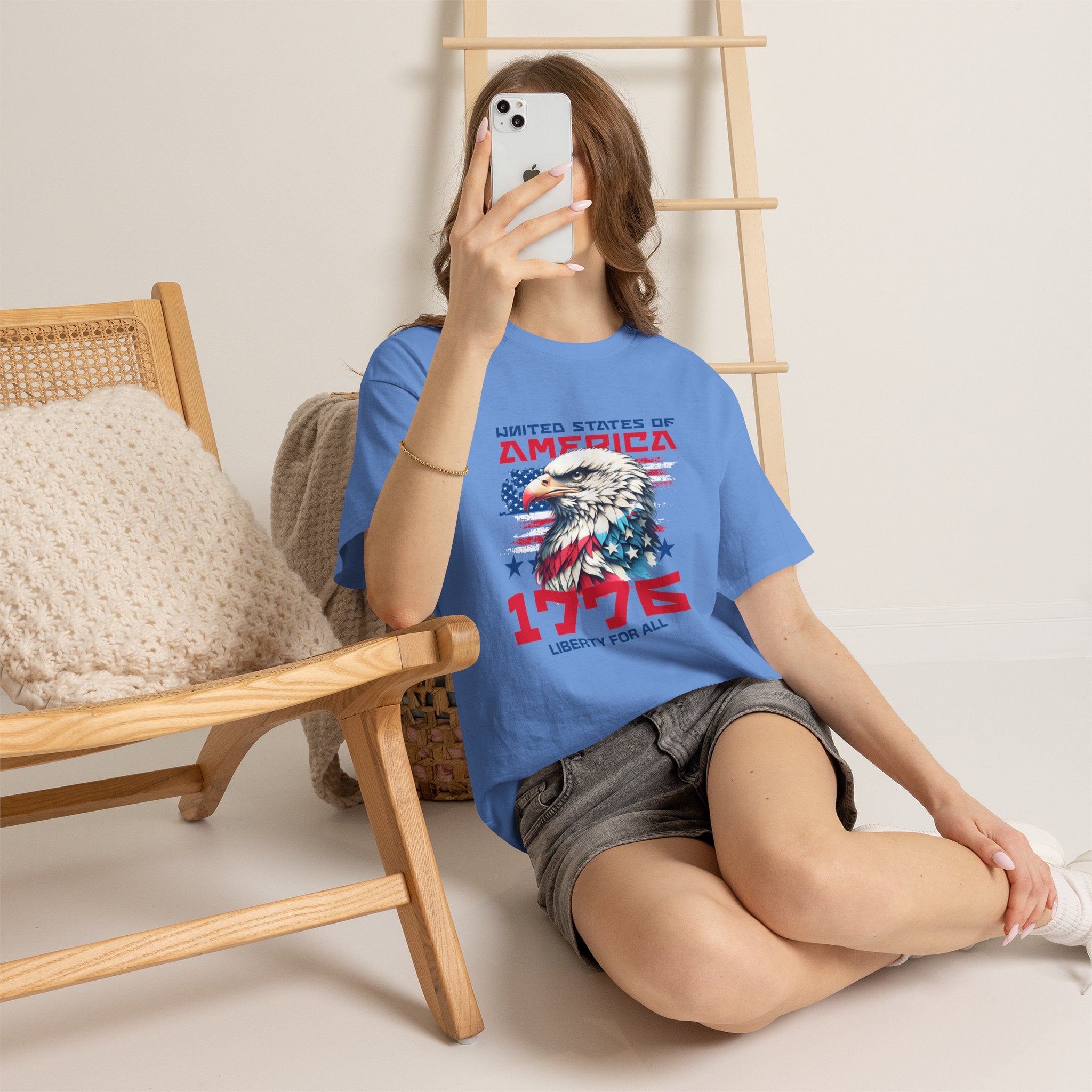 1776 Liberty For All T-Shirt — Patriotic American Eagle Independence Day Tee