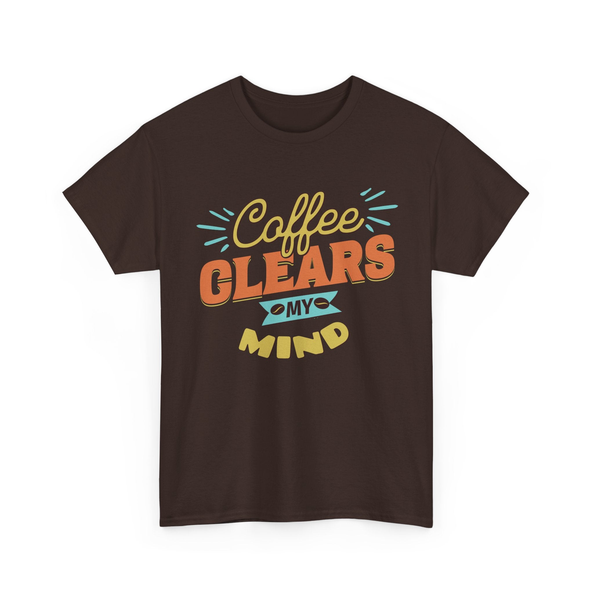 Coffee Clears My Mind T-Shirt — Retro Coffee Lover Tee