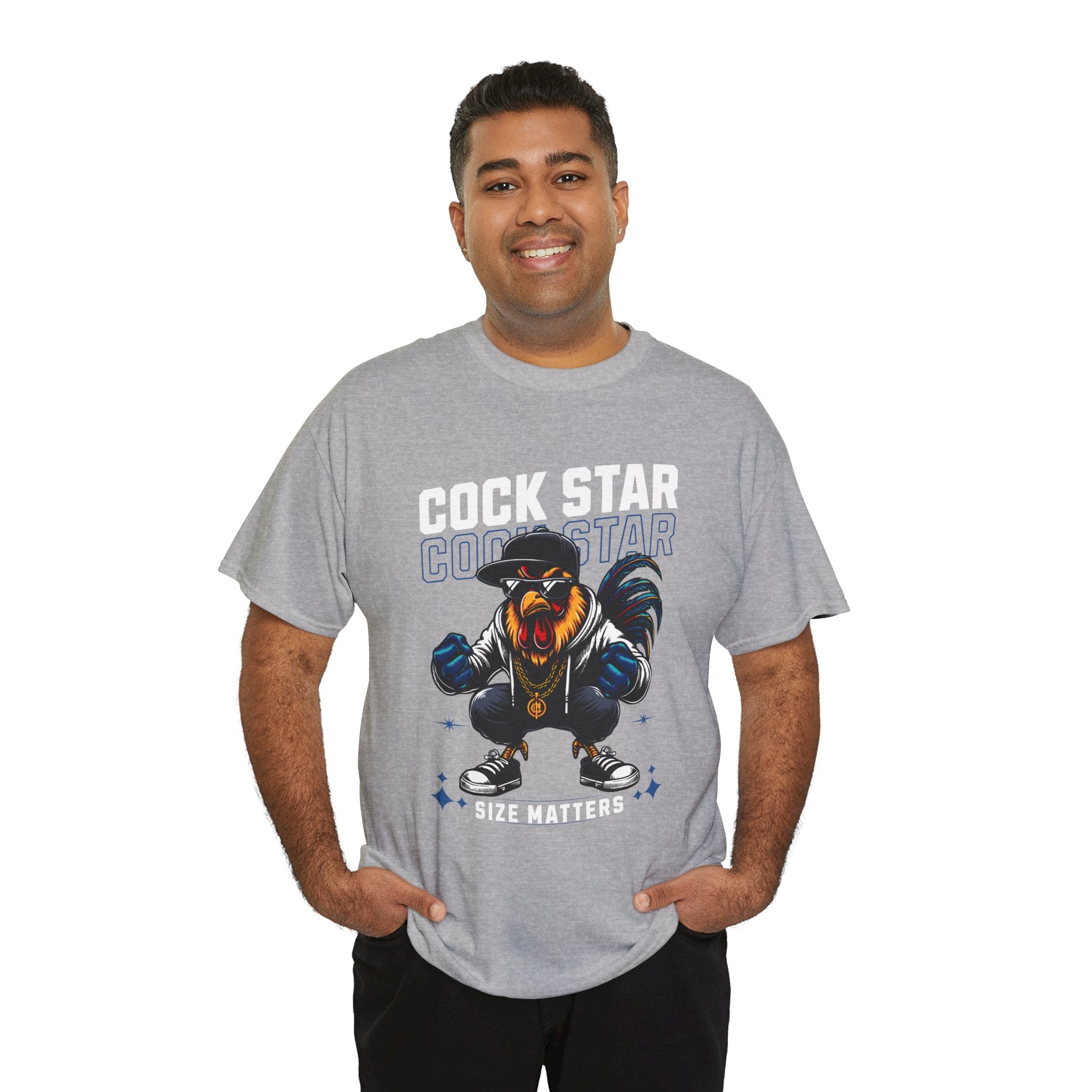 Cock Star Rooster T-Shirt — Size Matters Graphic Tee