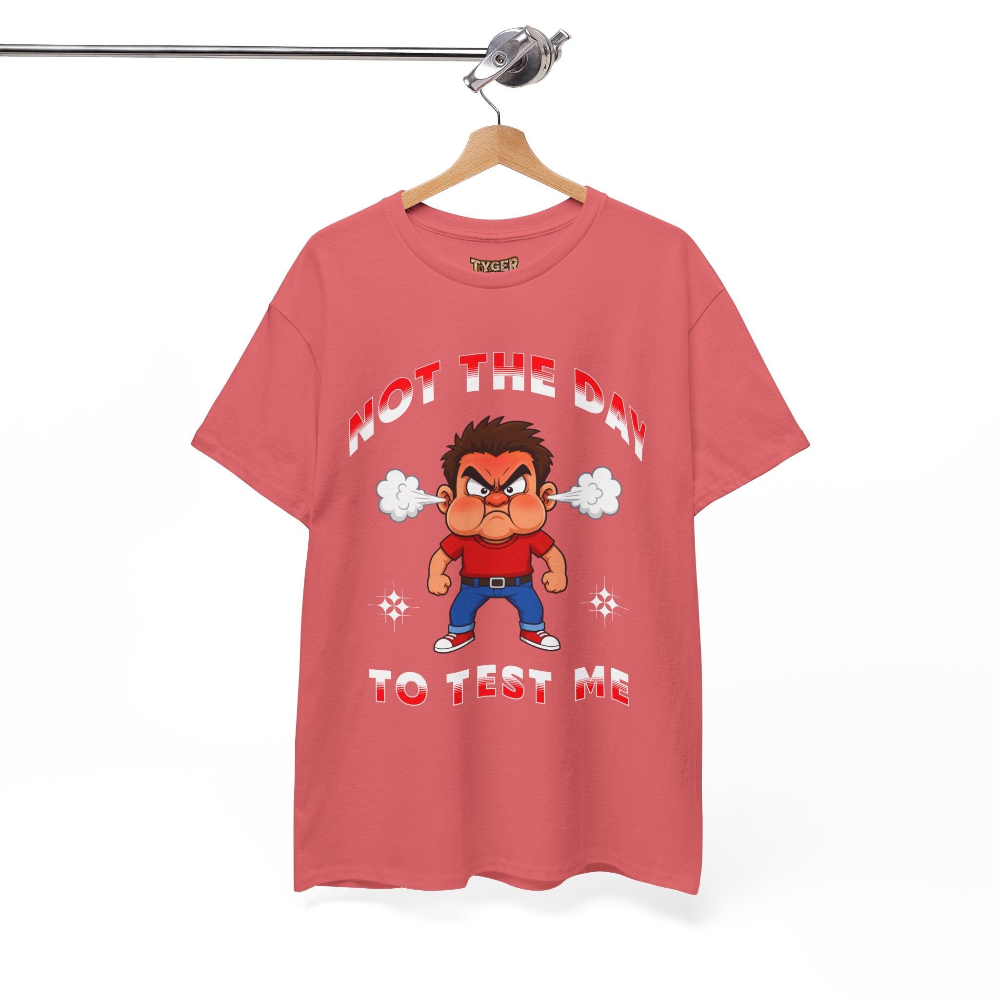 Not The Day To Test Me – Funny Angry Cartoon T-Shirt