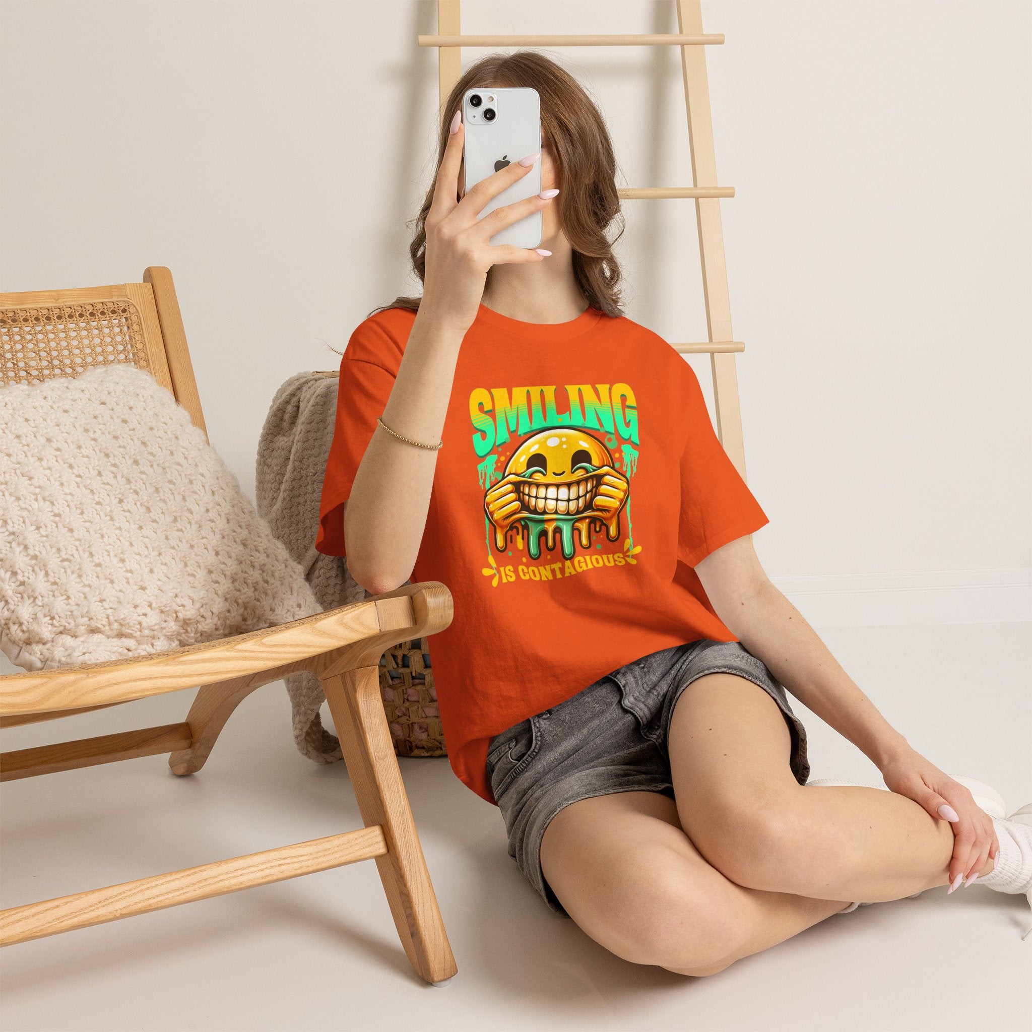 Smiling Is Contagious – Happy Smiley Face T-Shirt