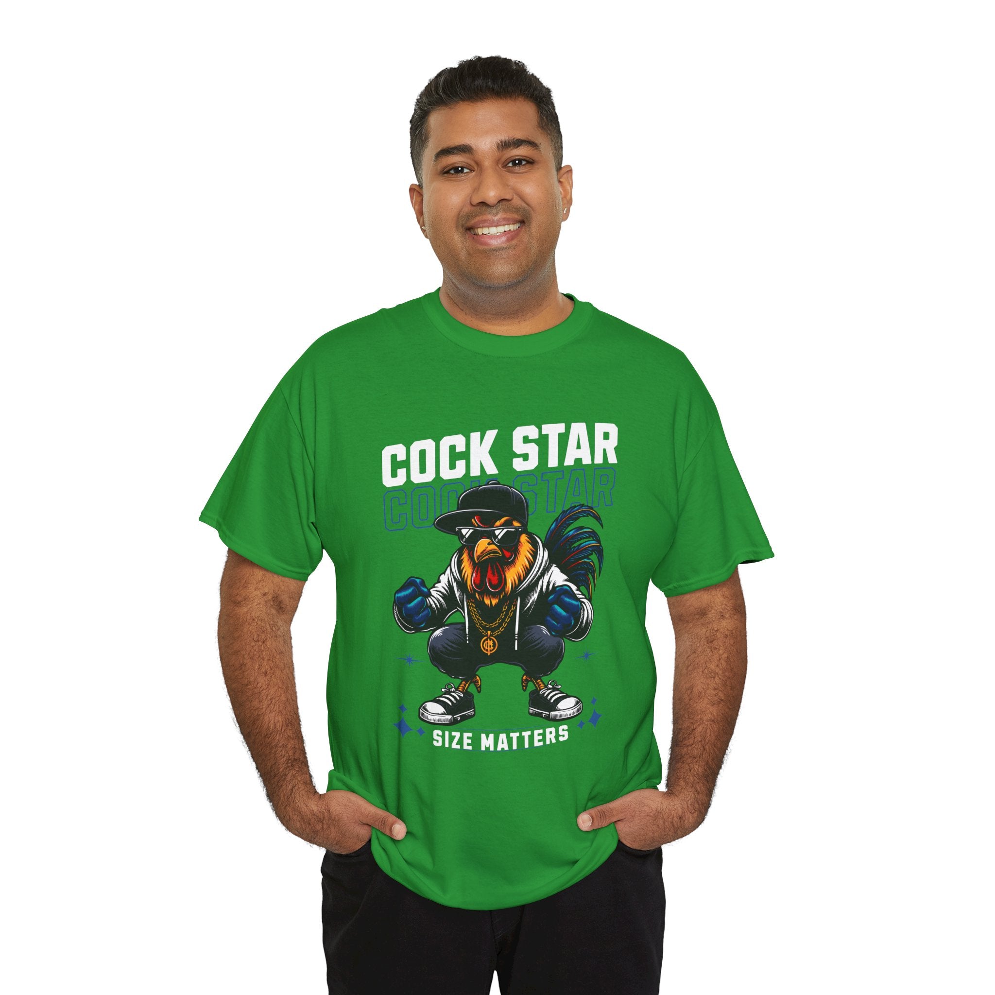 Cock Star Rooster T-Shirt — Size Matters Graphic Tee