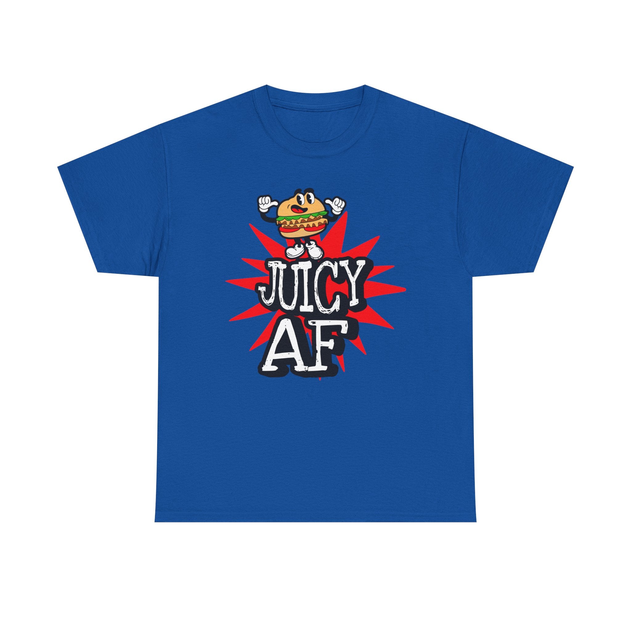 Juicy AF T-Shirt — Retro Cartoon Burger Graphic Tee