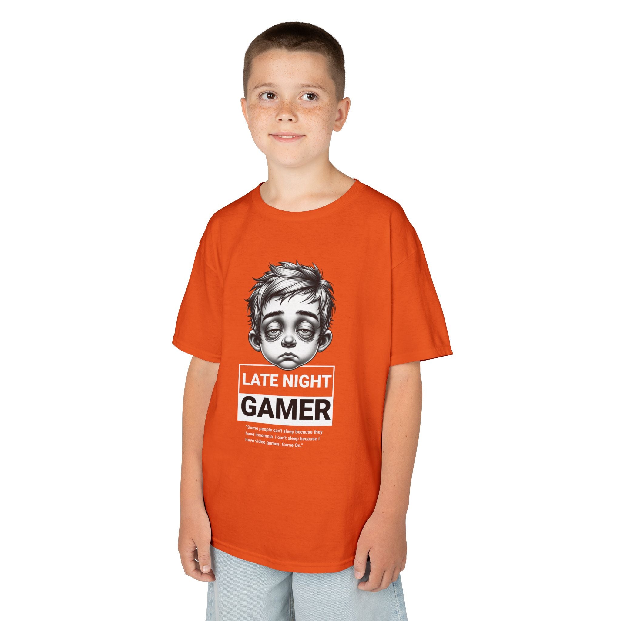 Late Night Gamer – Funny Kids Gaming T-Shirt