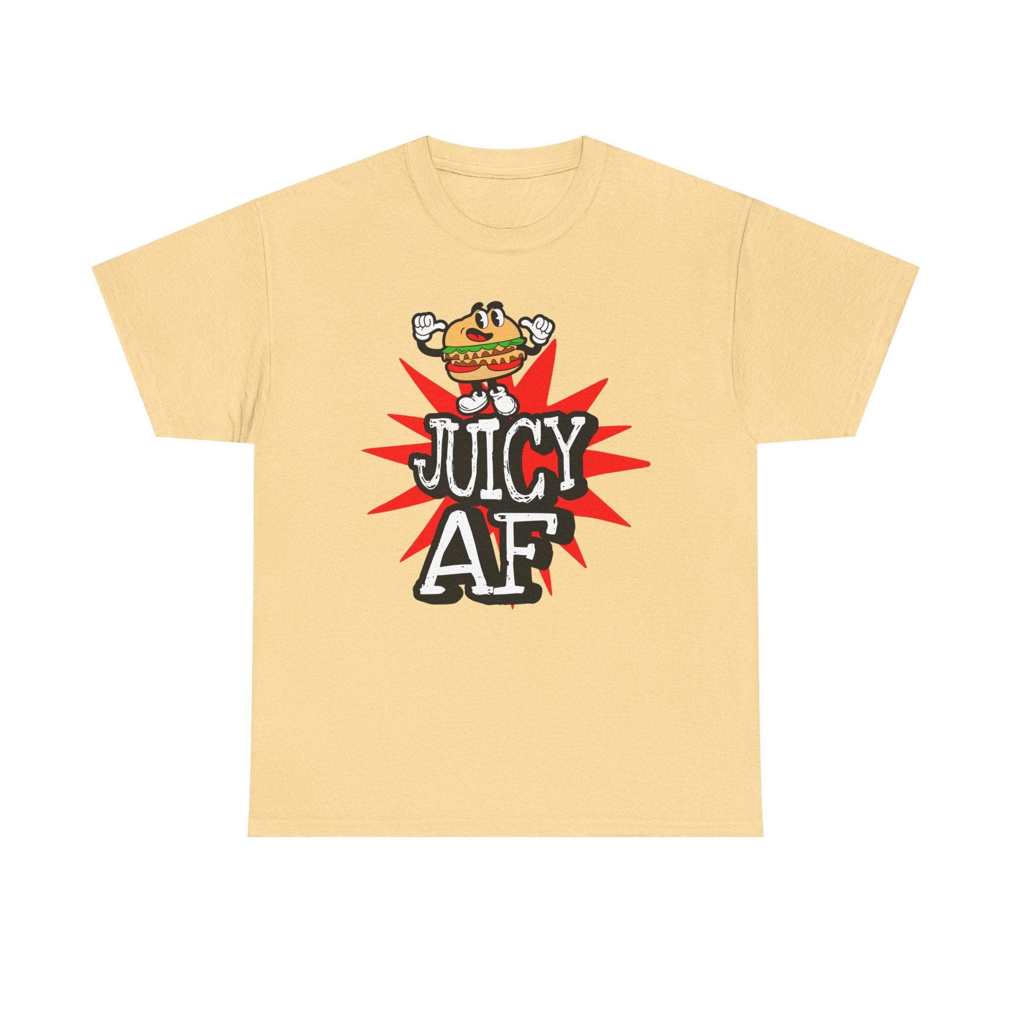 Juicy AF T-Shirt — Retro Cartoon Burger Graphic Tee