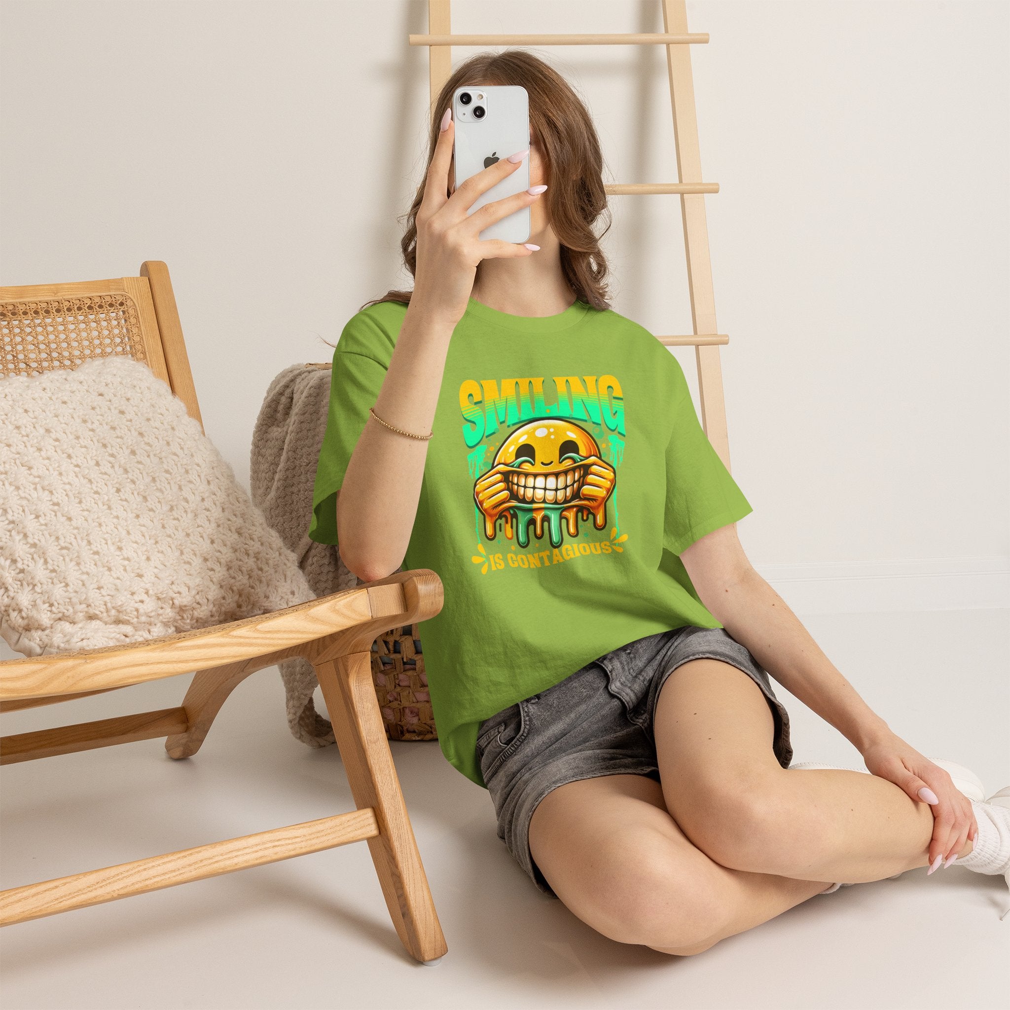 Smiling Is Contagious – Happy Smiley Face T-Shirt