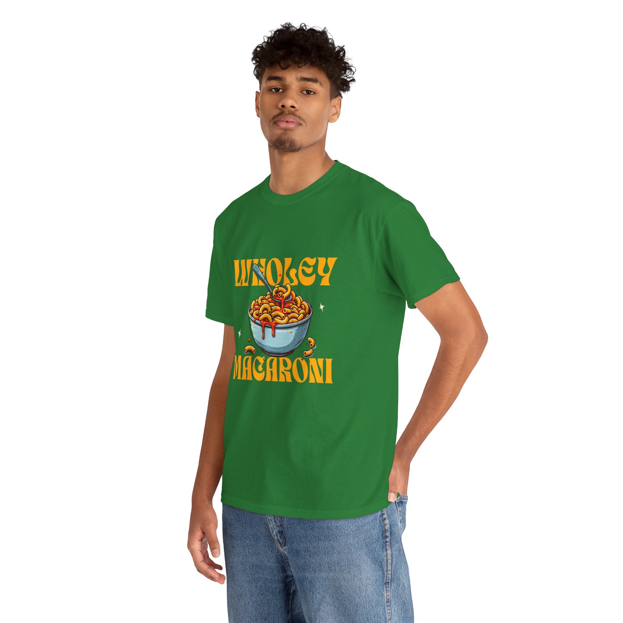 Wholey Macaroni Unisex Tee, Funny T-Shirt, Casual Graphic Shirt, Gift for Pasta Lovers, Foodie Apparel, Comfortable Everyday Wear