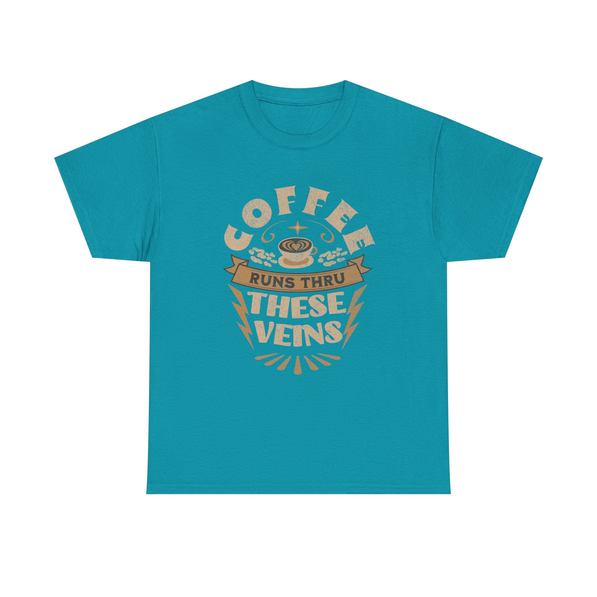 Coffee Runs Through These Veins – Funny Coffee Lover T-Shirt