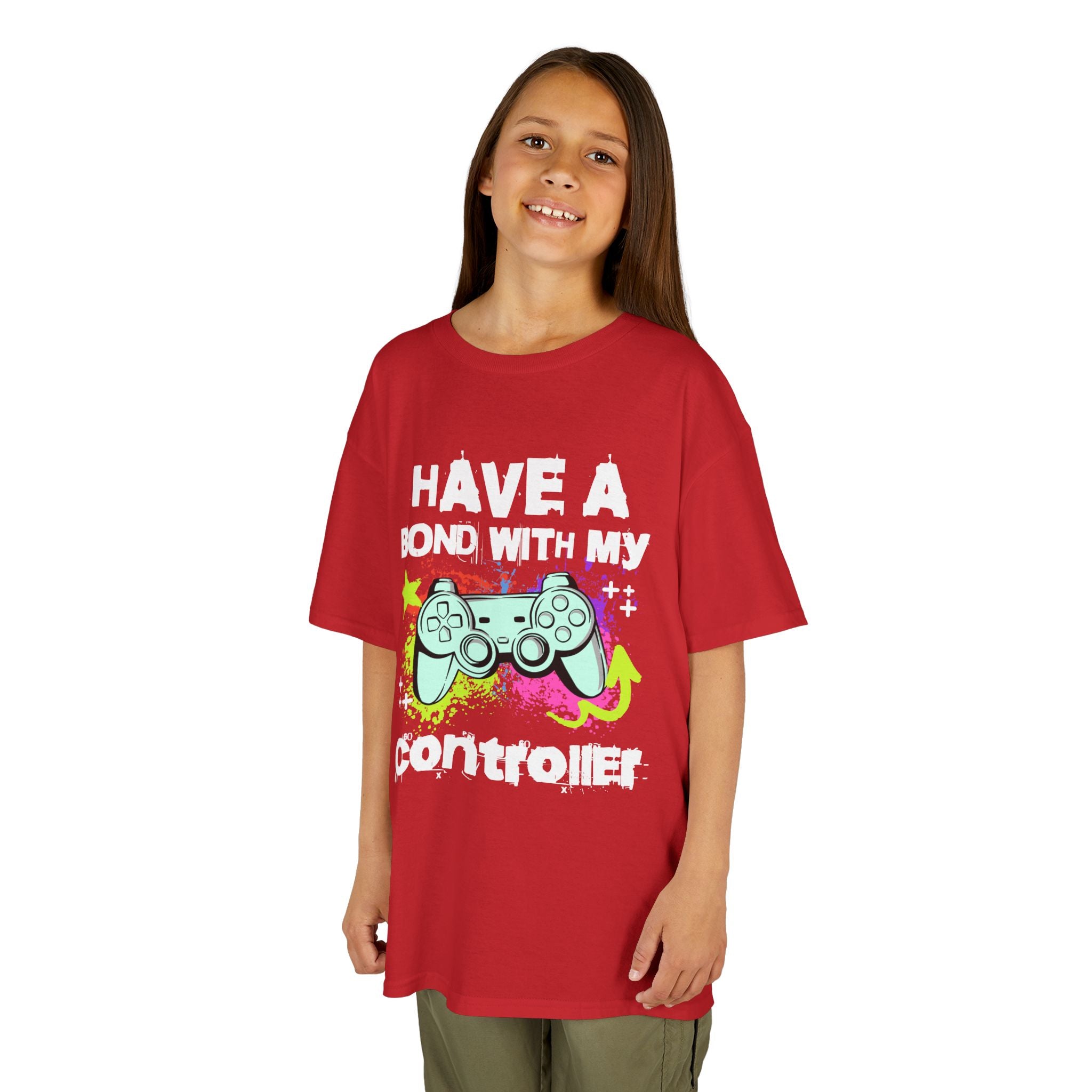 Kids Tee — "Have a Bond With My Controller" Gaming Graphic Shirt