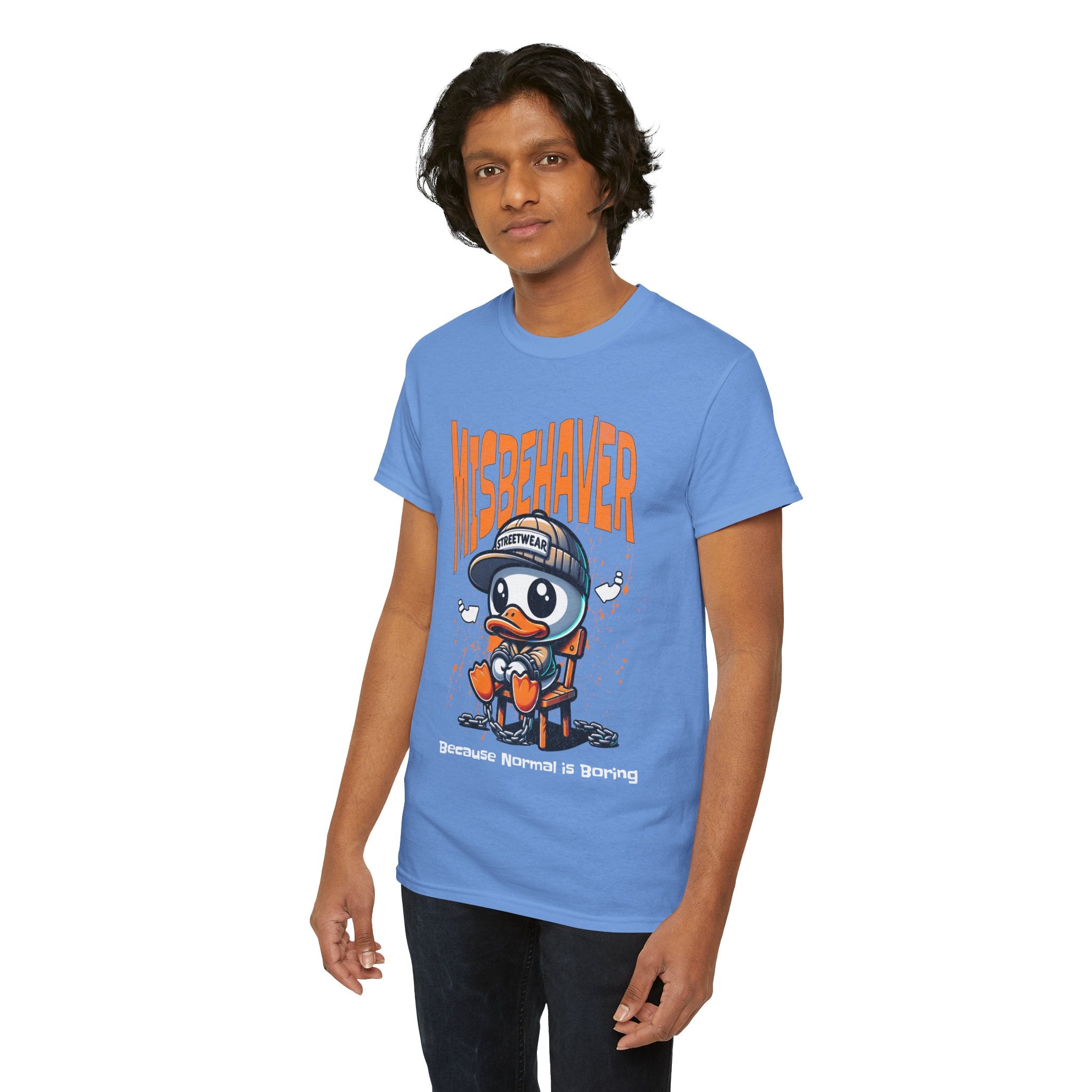 Misbehaver Duck T-Shirt — "Because Normal Is Boring" Graphic Tee