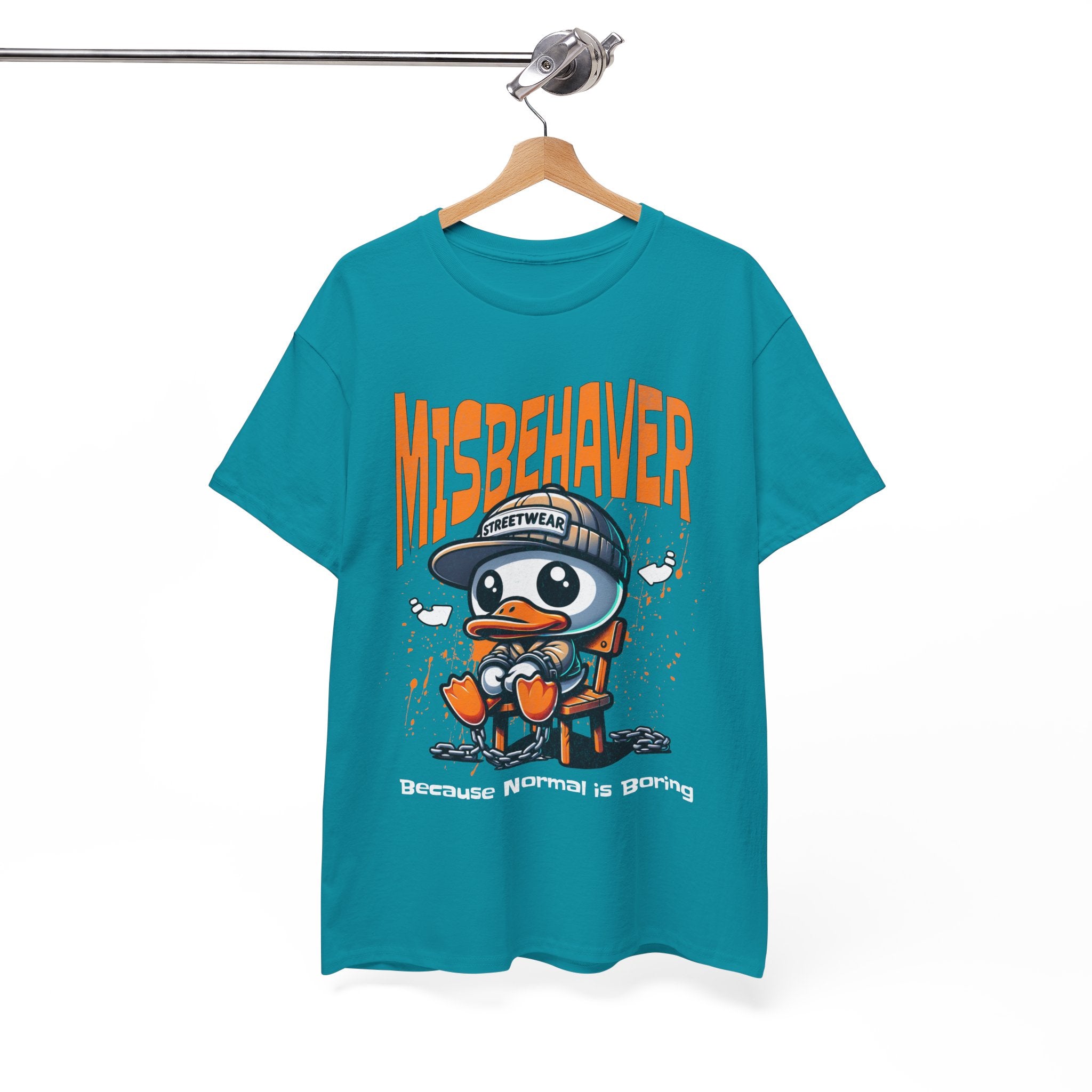 Misbehaver Duck T-Shirt — "Because Normal Is Boring" Graphic Tee