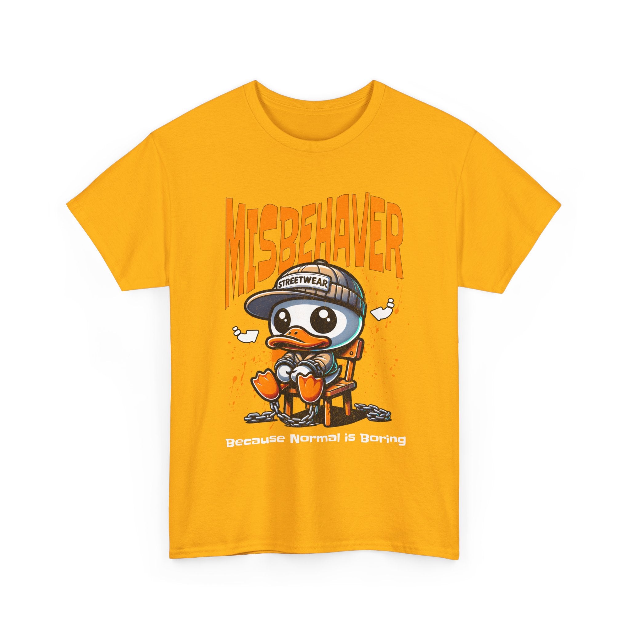 Misbehaver Duck T-Shirt — "Because Normal Is Boring" Graphic Tee