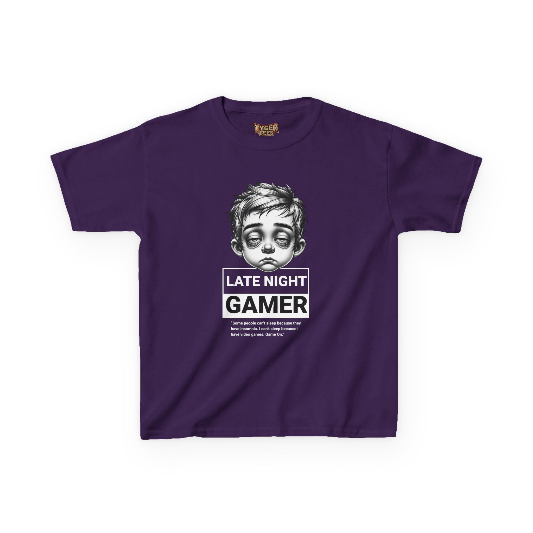 Late Night Gamer – Funny Kids Gaming T-Shirt